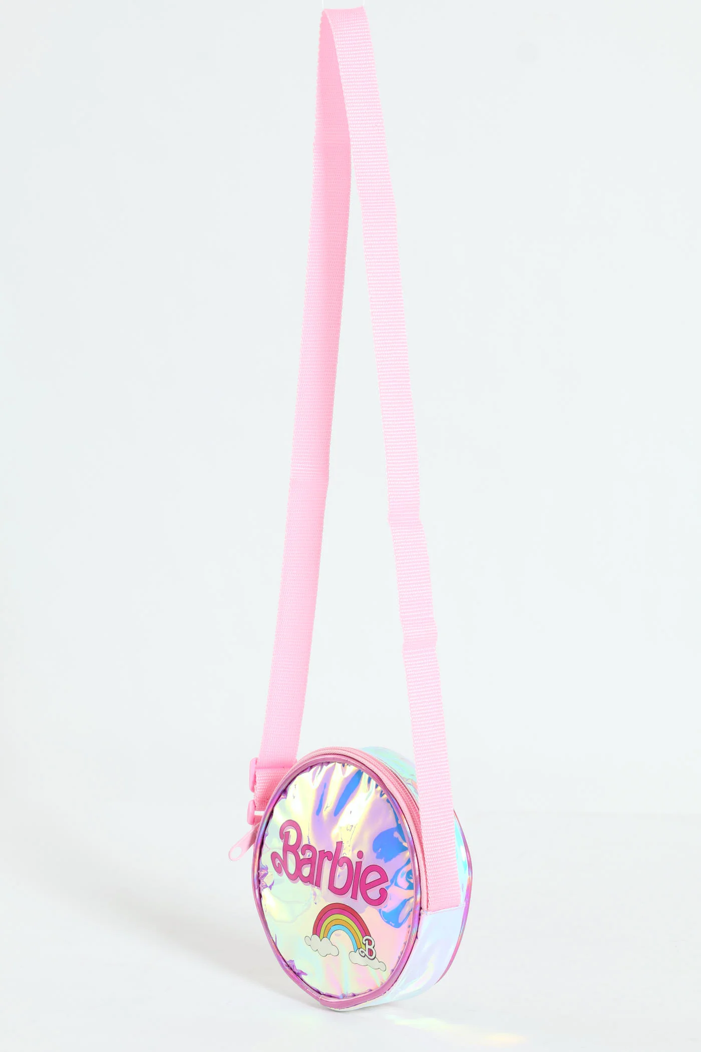 Pre-Girls Barbie Round Holographic Sling Bag - Pink - Image 3