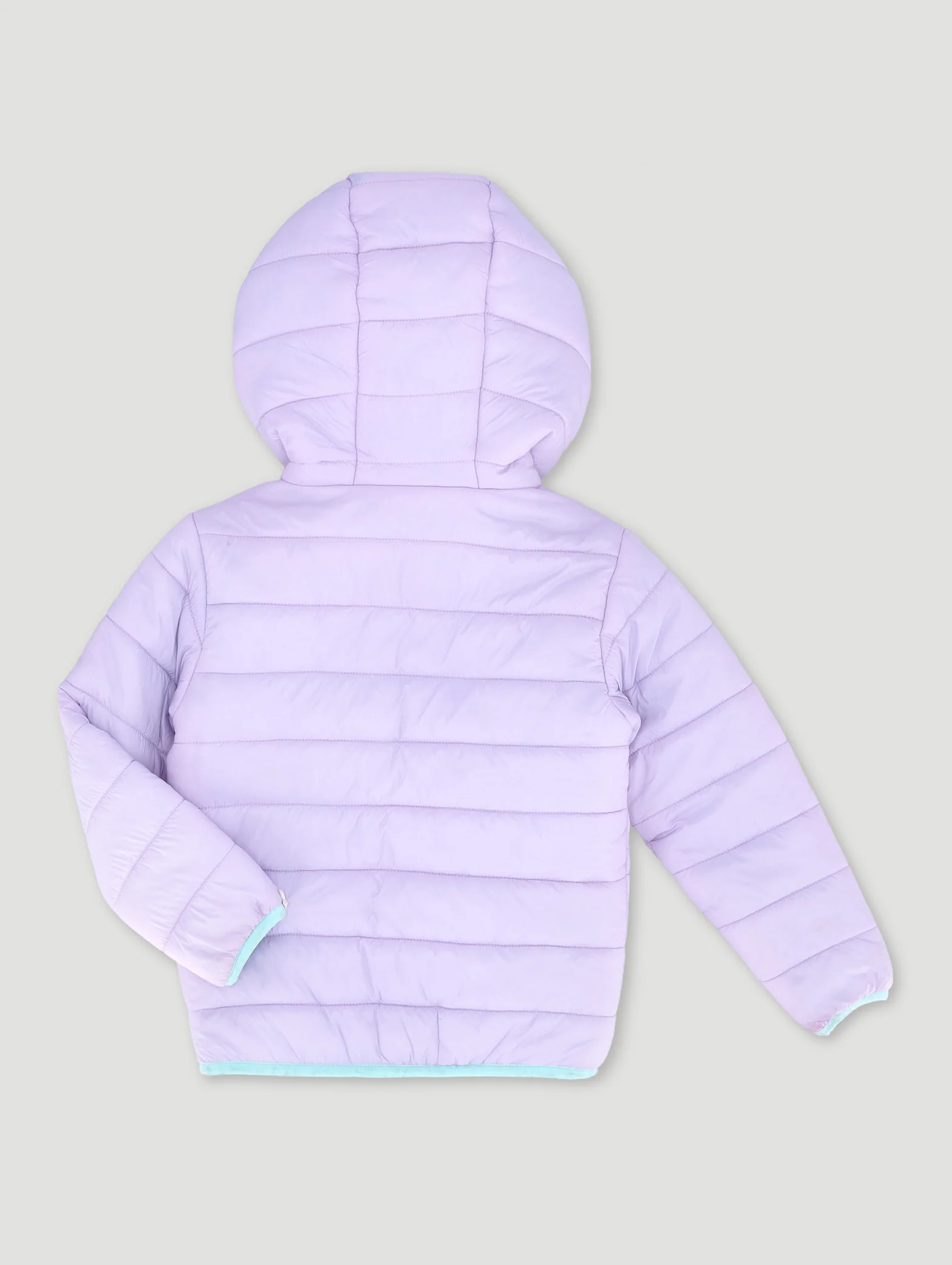 Pre-Girls Basic Hooded Puffer Jacket - Lilac - Image 3