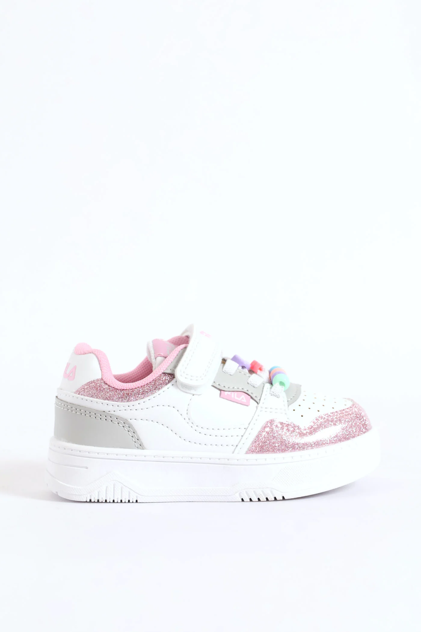 Pre-Girls Bead Trim Sneaker - White/Pink - Image 5