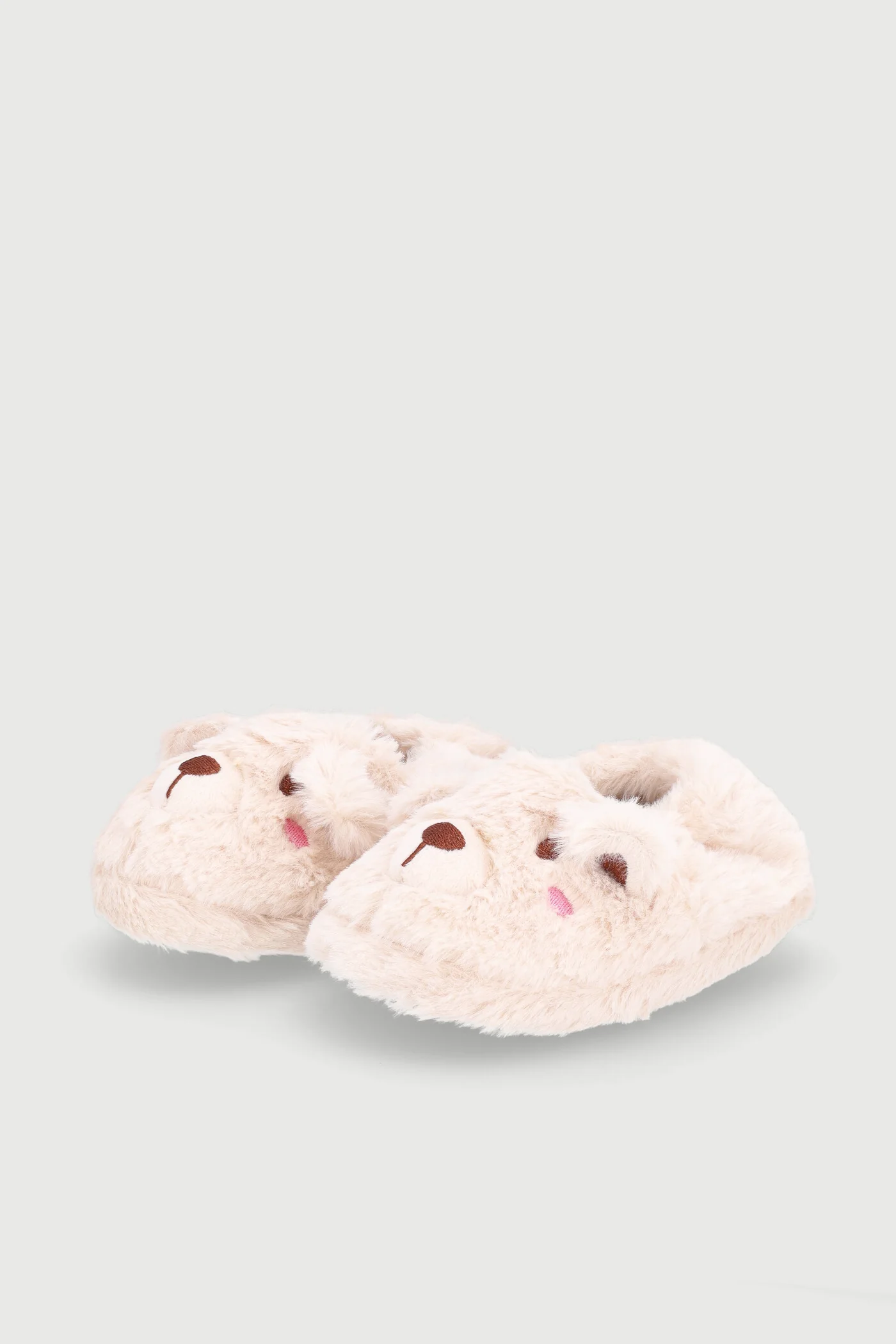 Pre-Girls Bear Slipper - Stone - Image 3