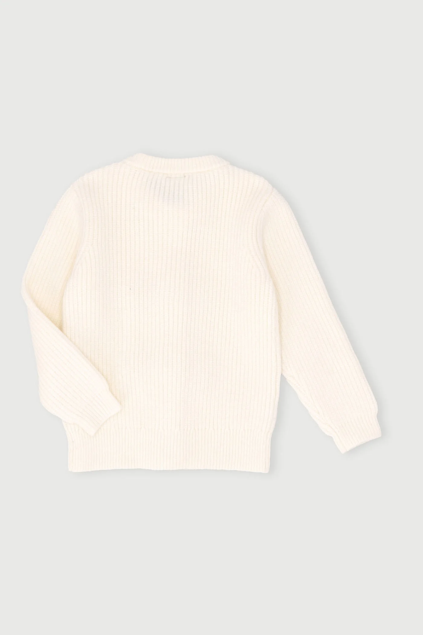 Pre-Girls Big Bow Jersey - Cream - Image 3