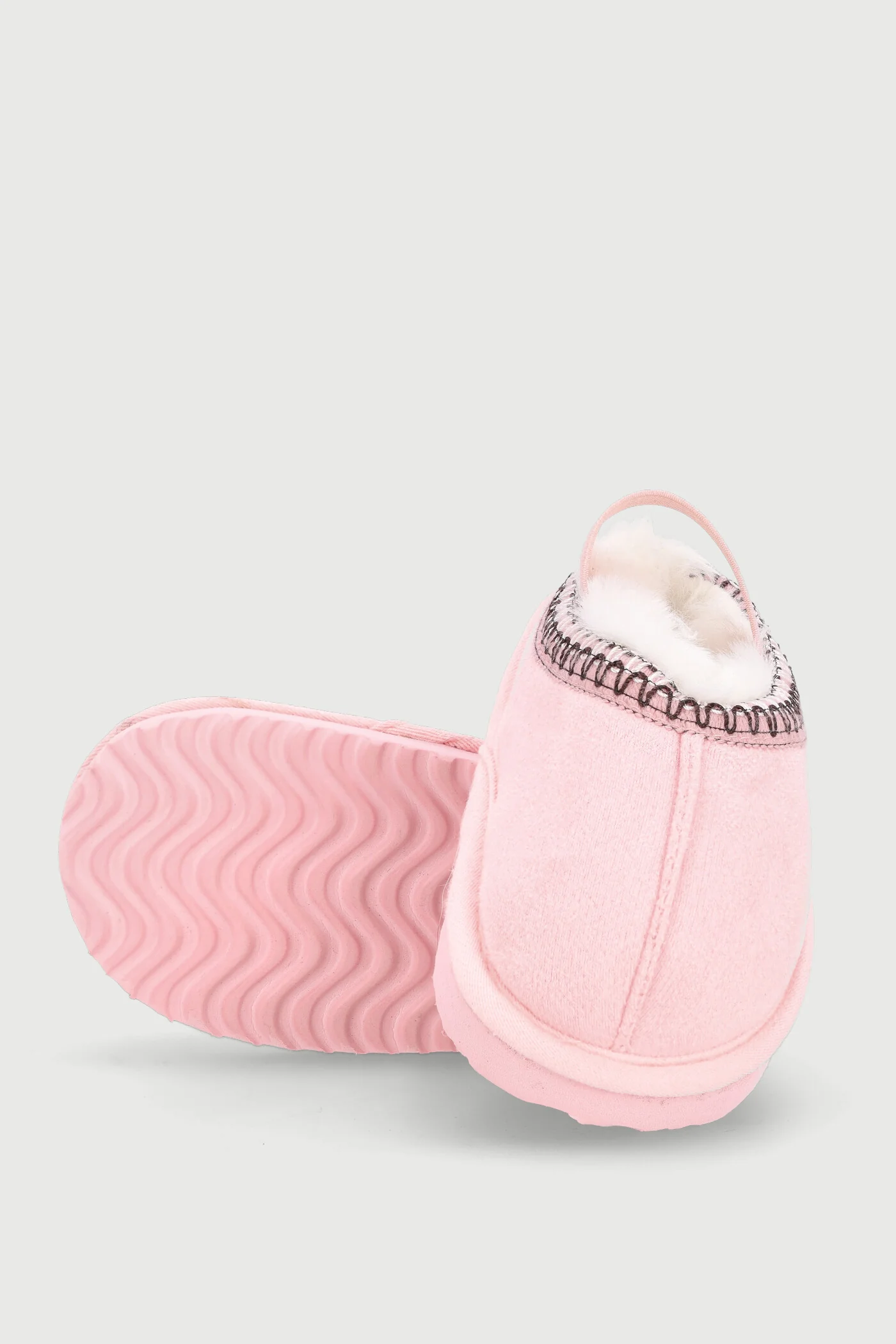 Pre-Girls Blanket Stitch Slipper - Blush - Image 4