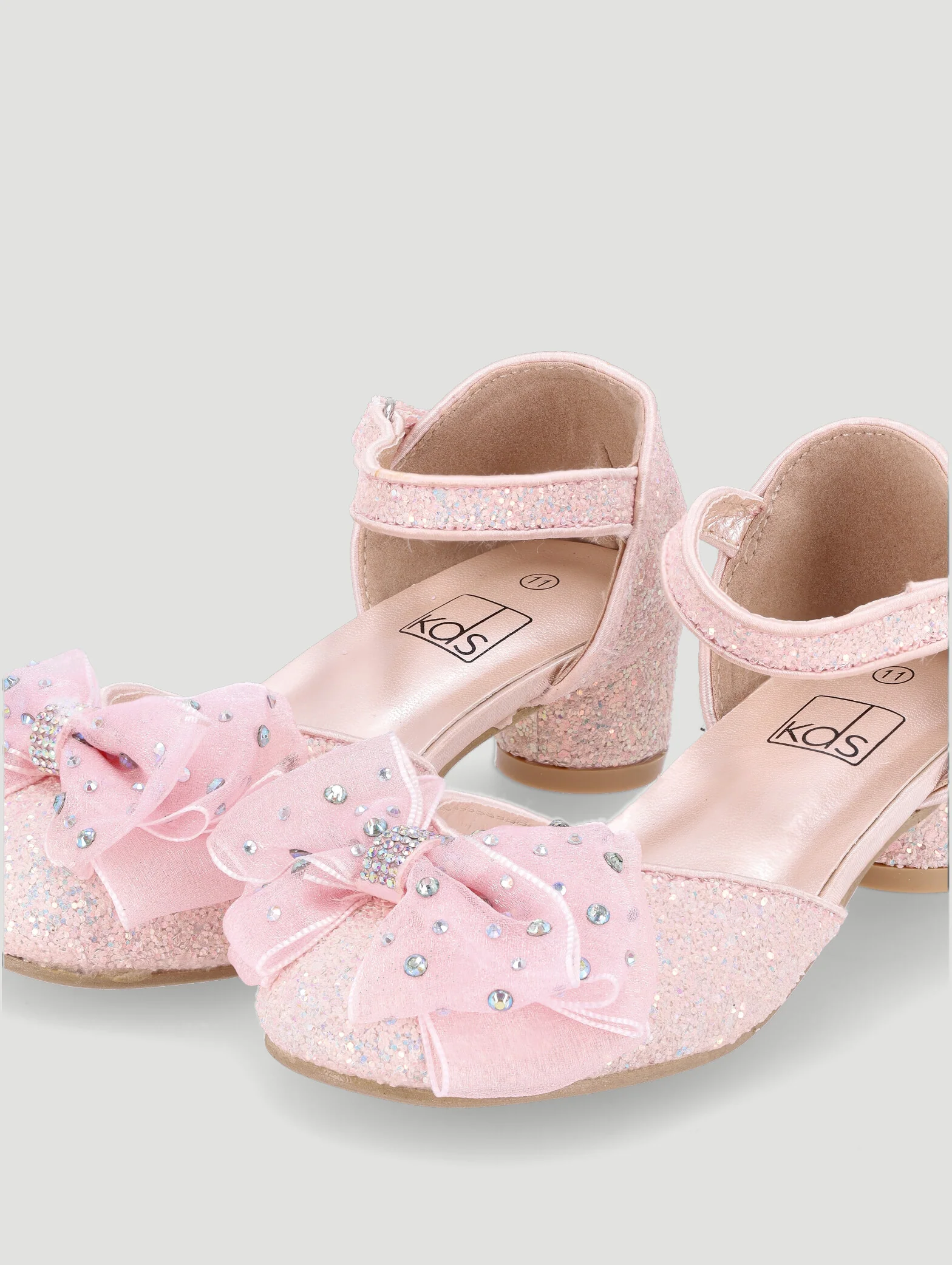 Pre-Girls Bow Glitter Heel - Pink - Image 2
