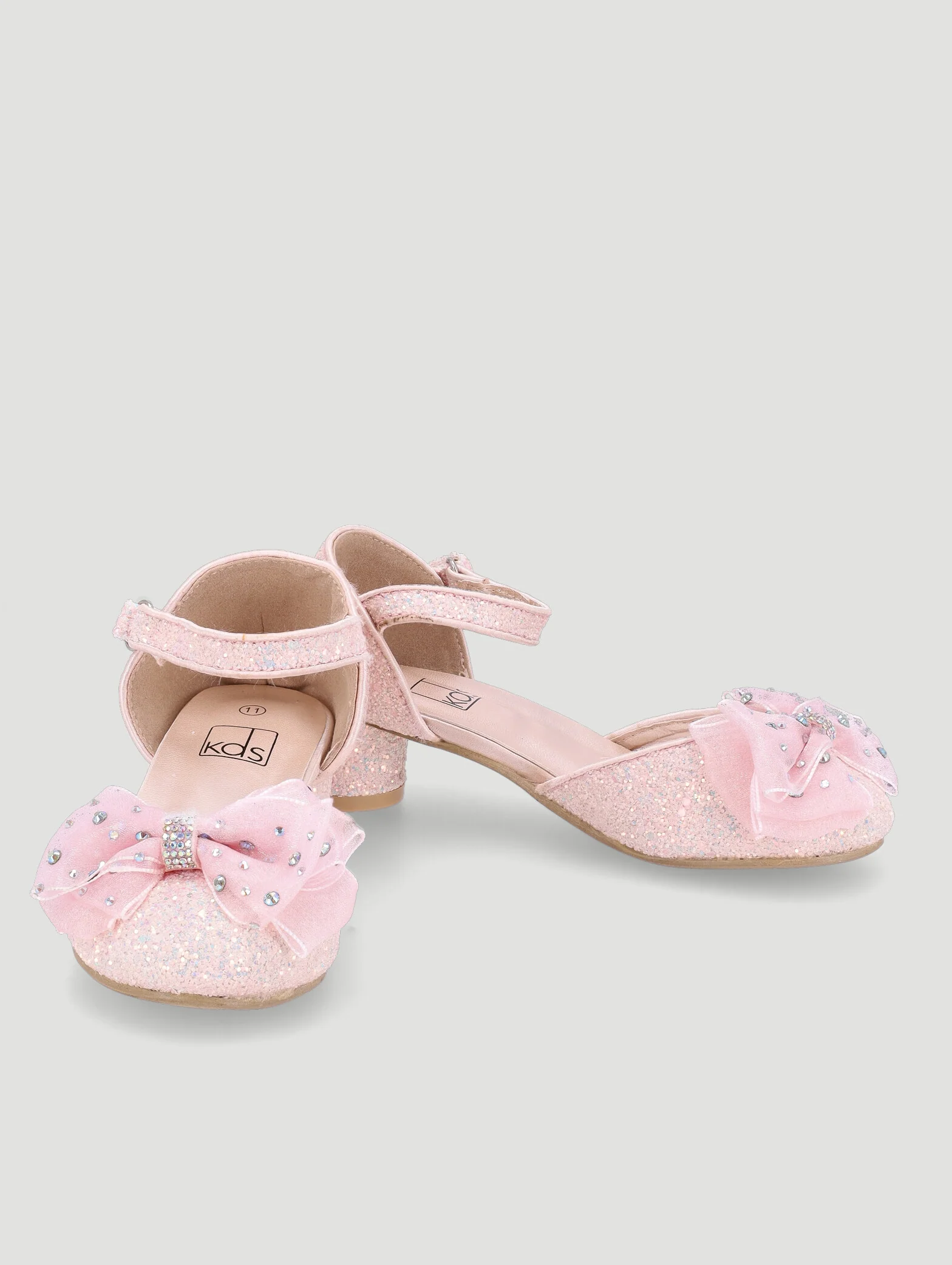 Pre-Girls Bow Glitter Heel - Pink - Image 3