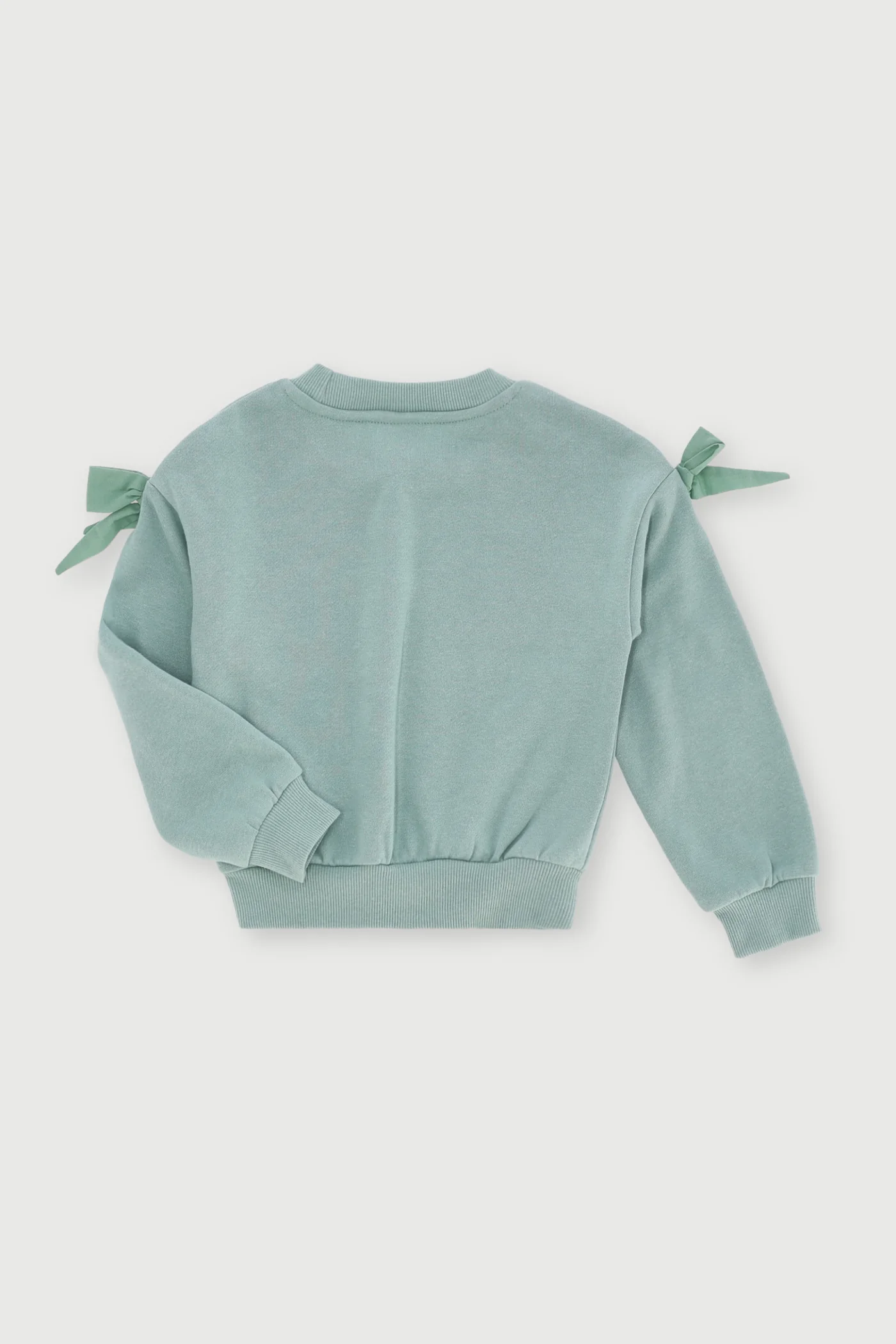 Pre-Girls Bow Sleeve Track Top - Sage - Image 2