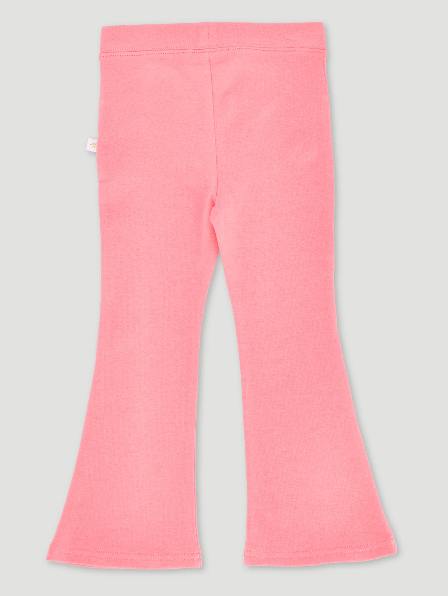 Pre-Girls Brushed Fleece Flare Leg Plain Pants - Pink - Image 2