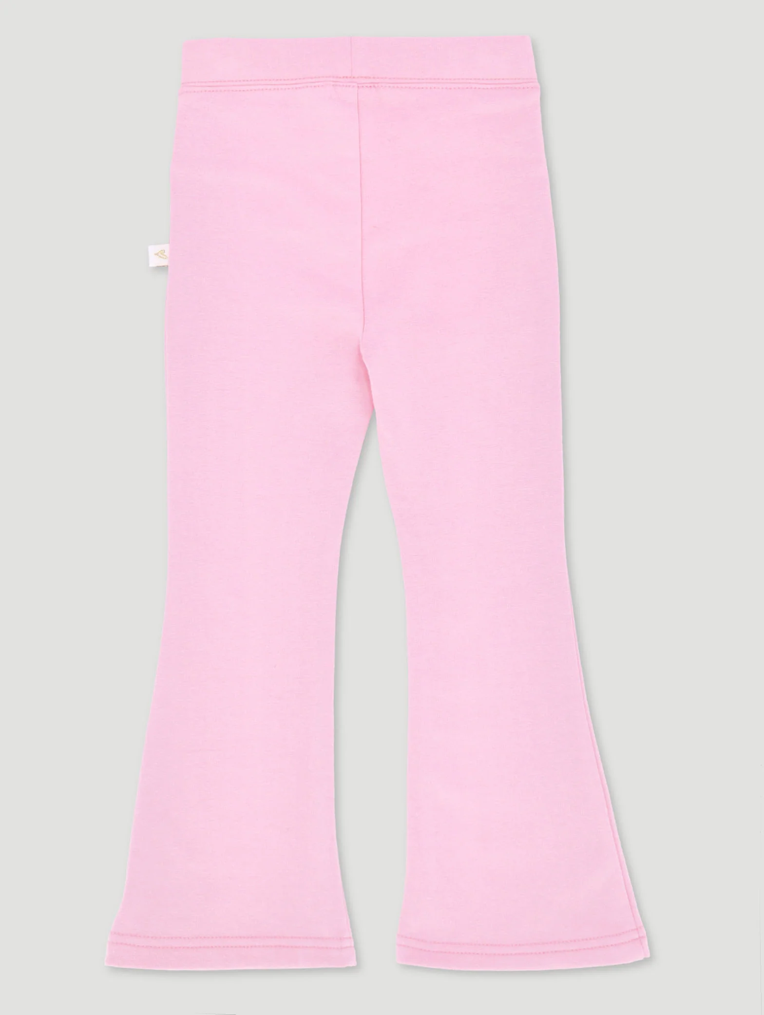Pre-Girls Brushed Fleece Plain Flare Leg Pants - Pink - Image 2
