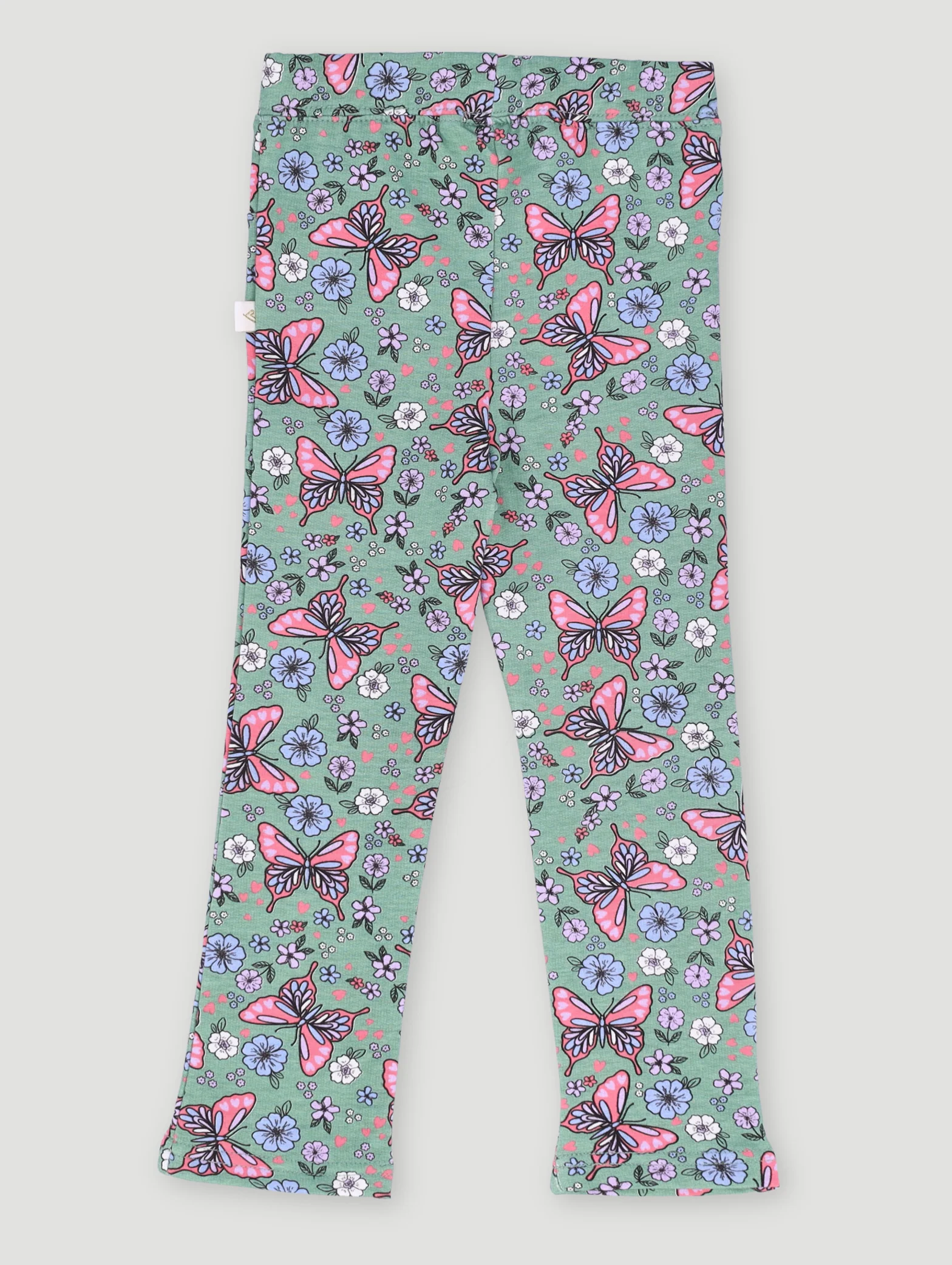 Pre-Girls Brushed Fleece Print Flare Leg Pants - Image 2
