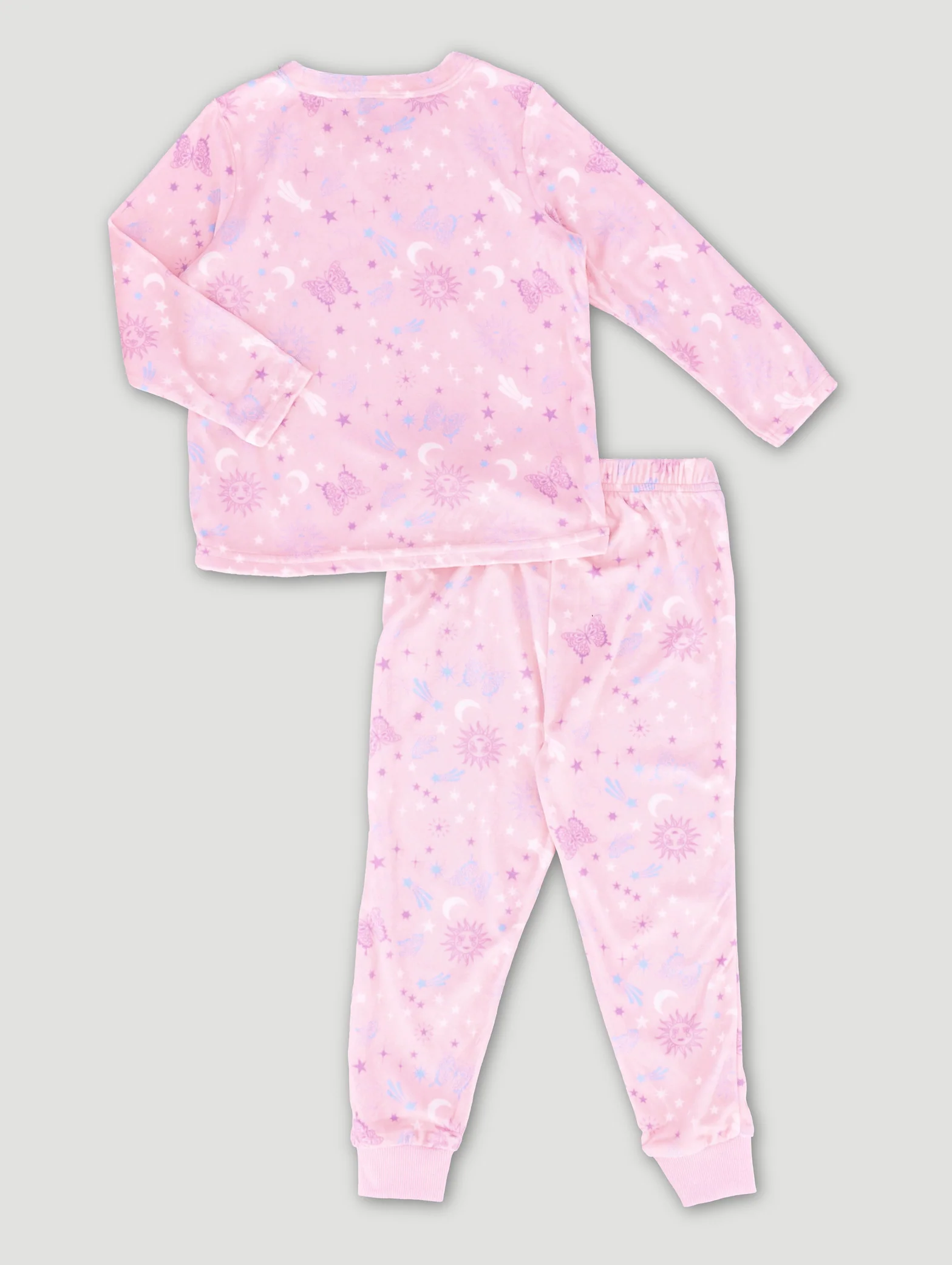 Pre-Girls Brushed Velour Sleepset - Pink - Image 2