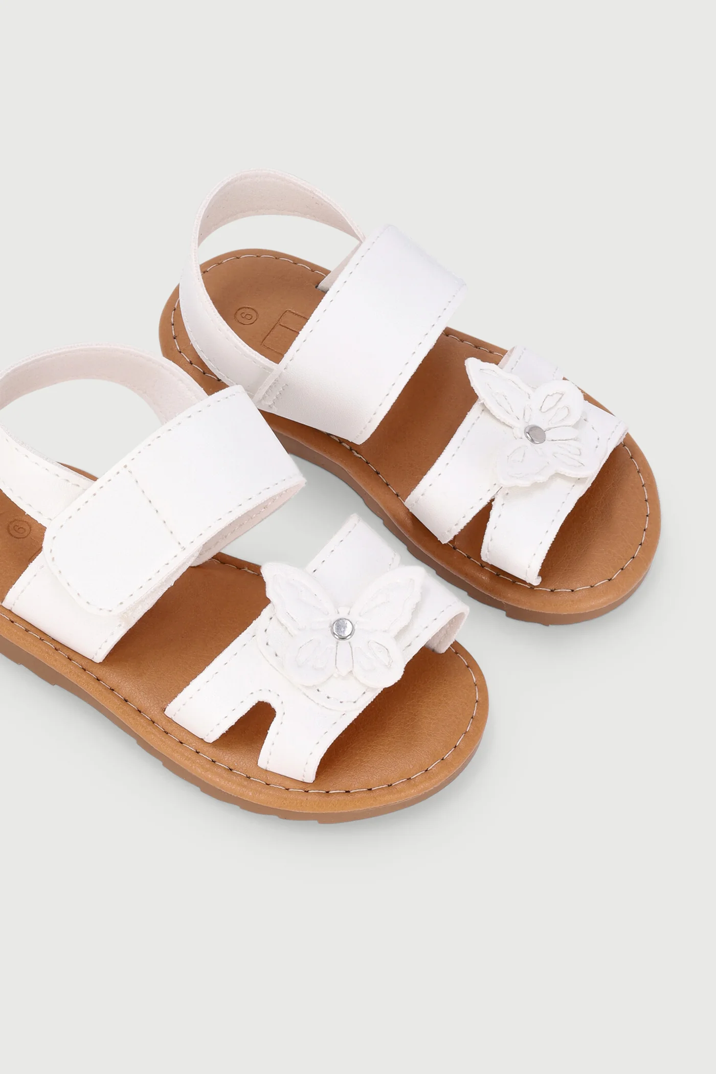 Pre-Girls Butterfly Comfort Sandal - White - Image 2