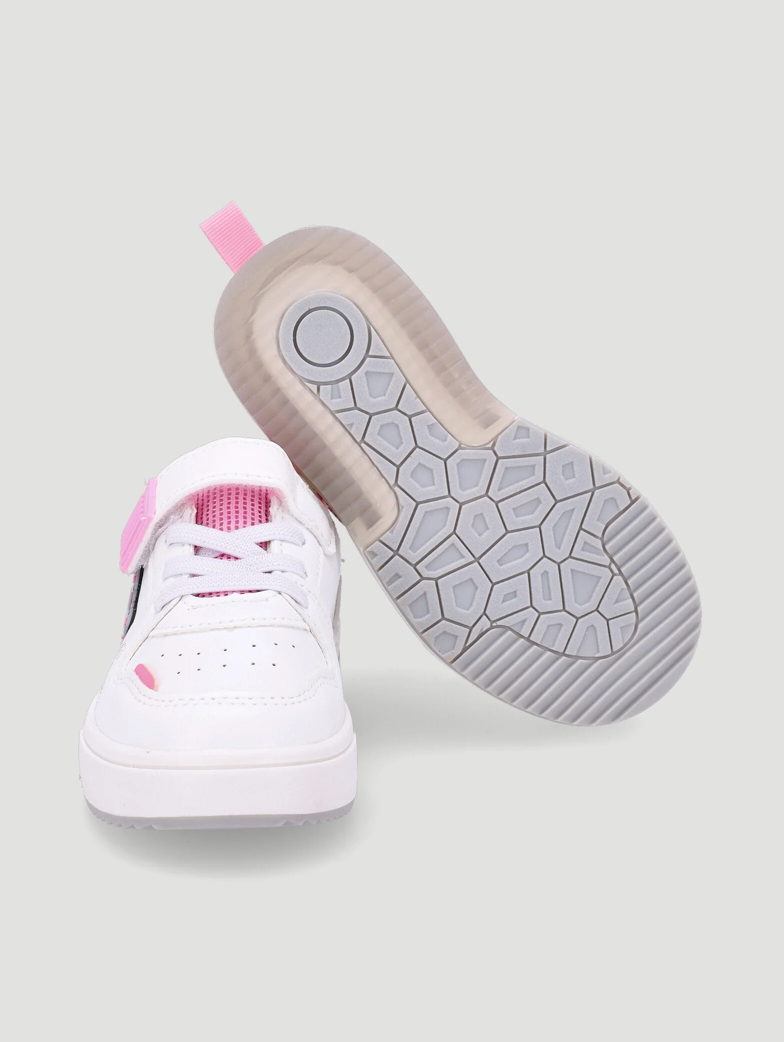 Pre-Girls Butterfly Low Light Up Sneaker - White/Pink - Image 5