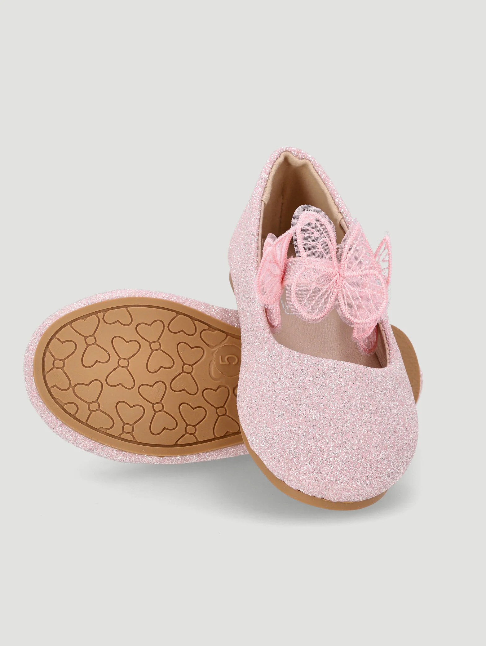 Pre-Girls Butterfly Pump - Pink - Image 4