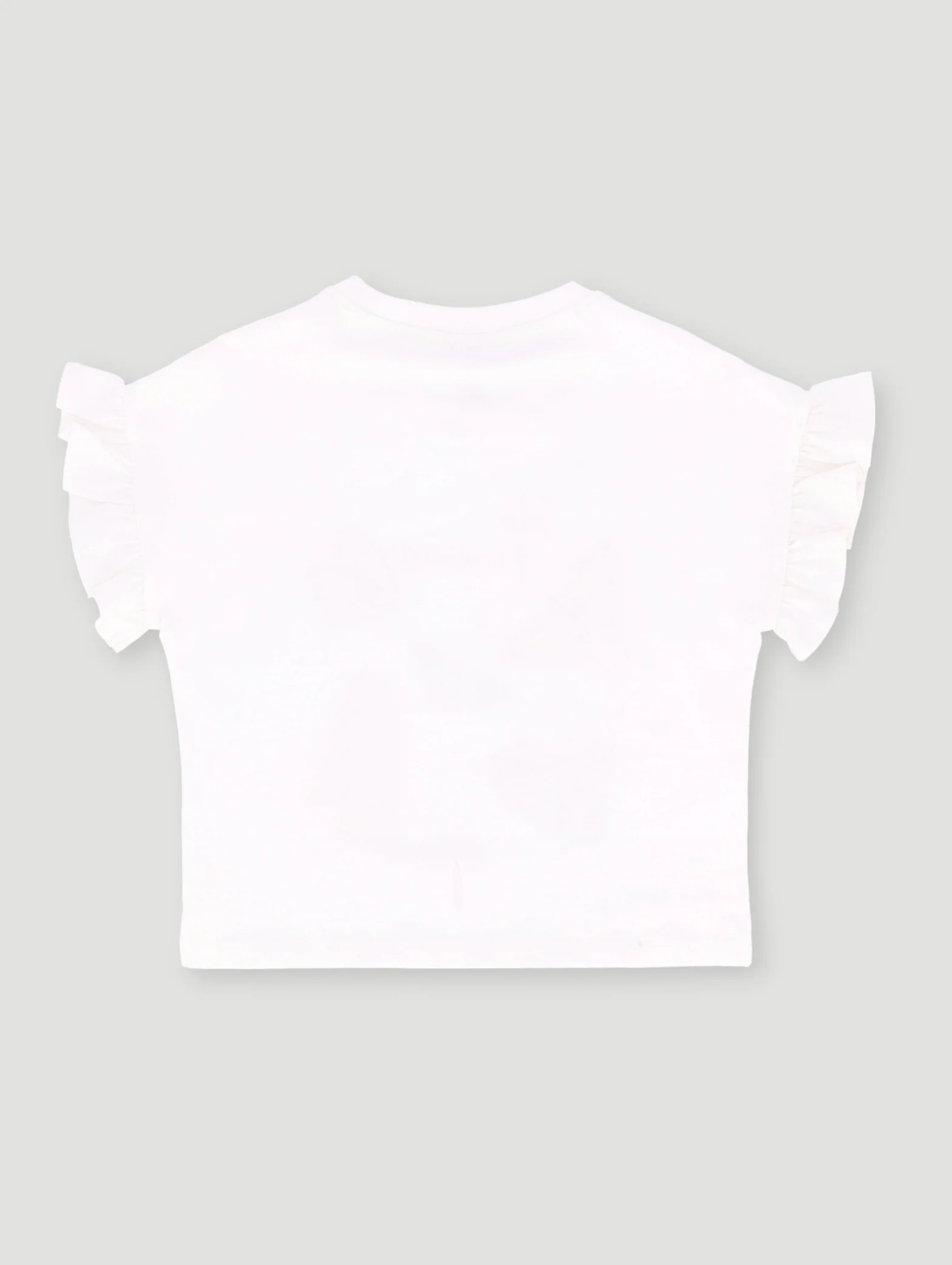 Pre- Girls Butterfly Sequins Tee - White - Image 2