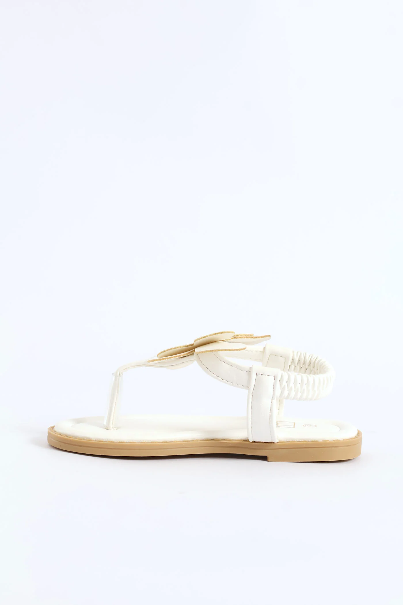 Pre-Girls Butterfly Thong Sandal - White - Image 4