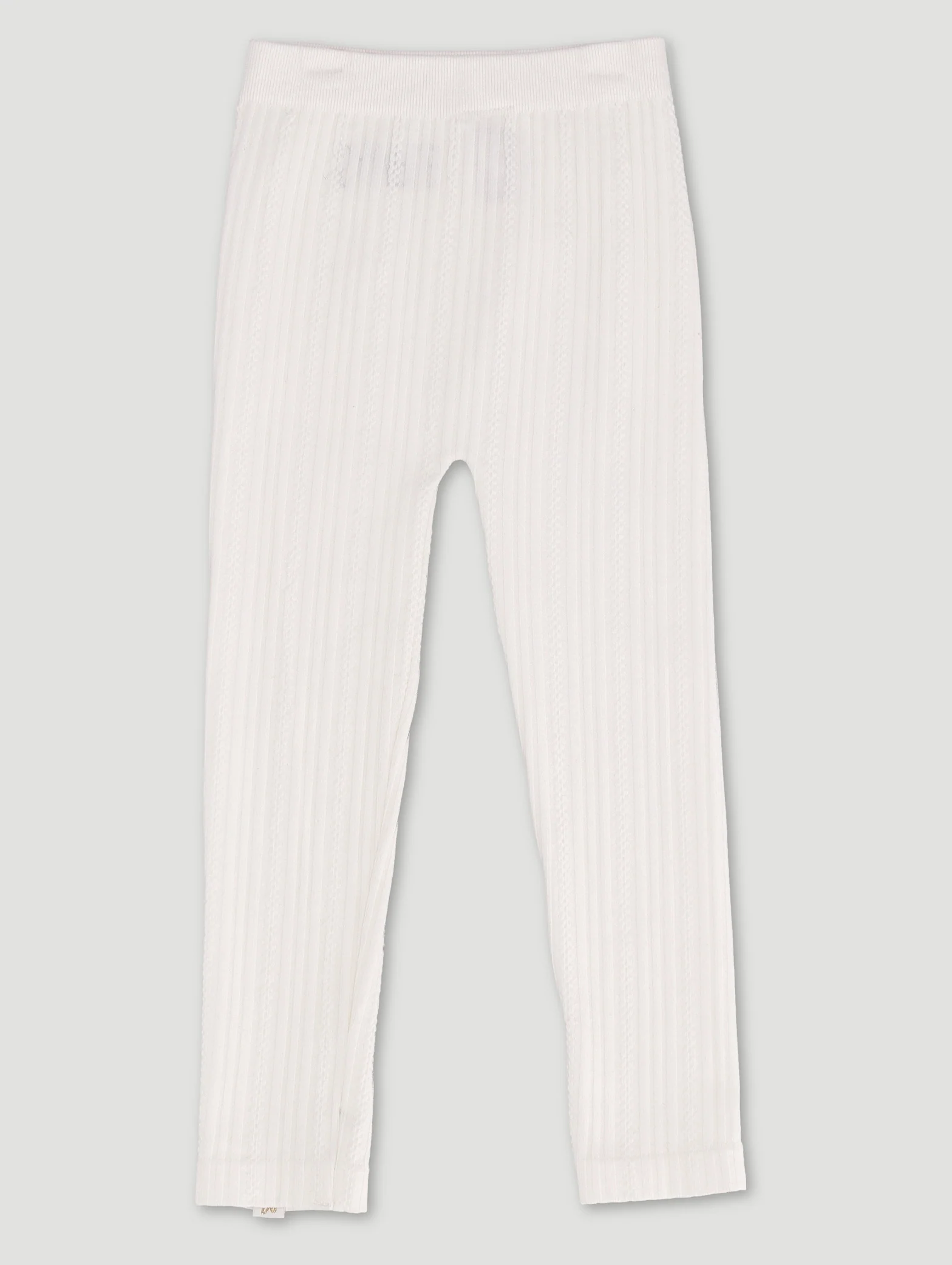 Pre-Girls Cable Knit Bottoms - Cream - Image 2