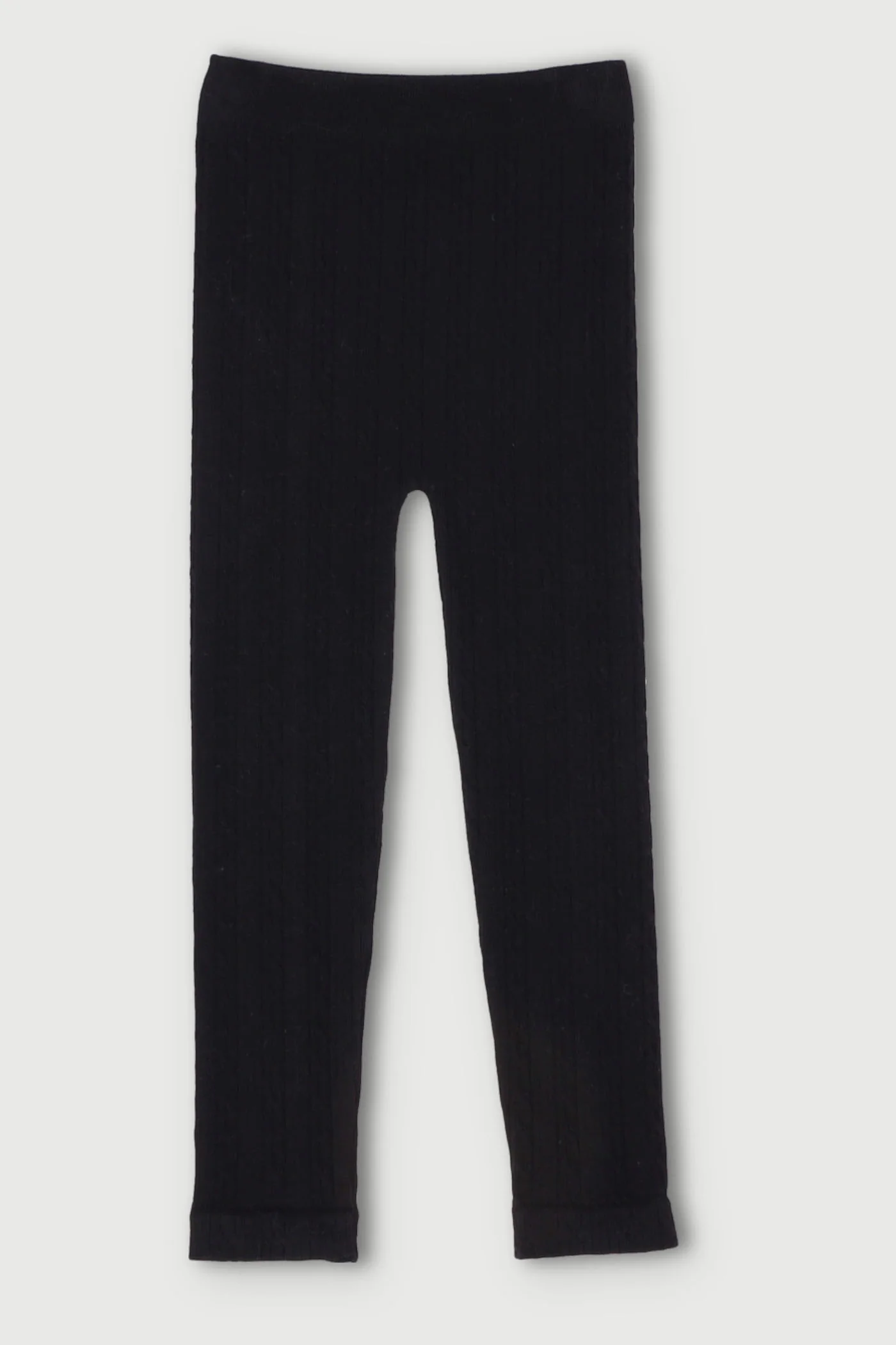 Pre-Girls Cable Knit Pant - Black - Image 2