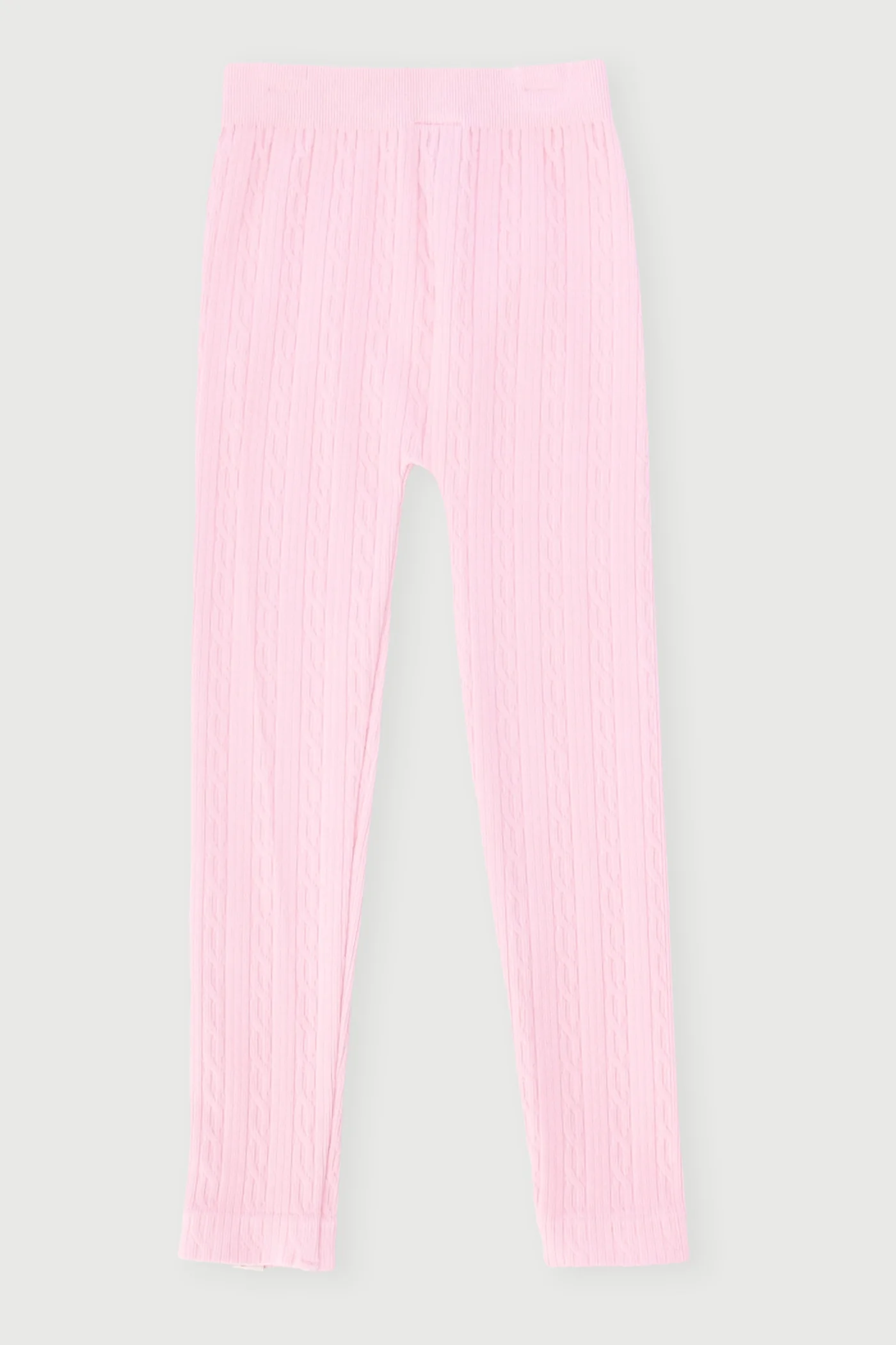 Pre-Girls Cable Knit Pants - Pink - Image 2