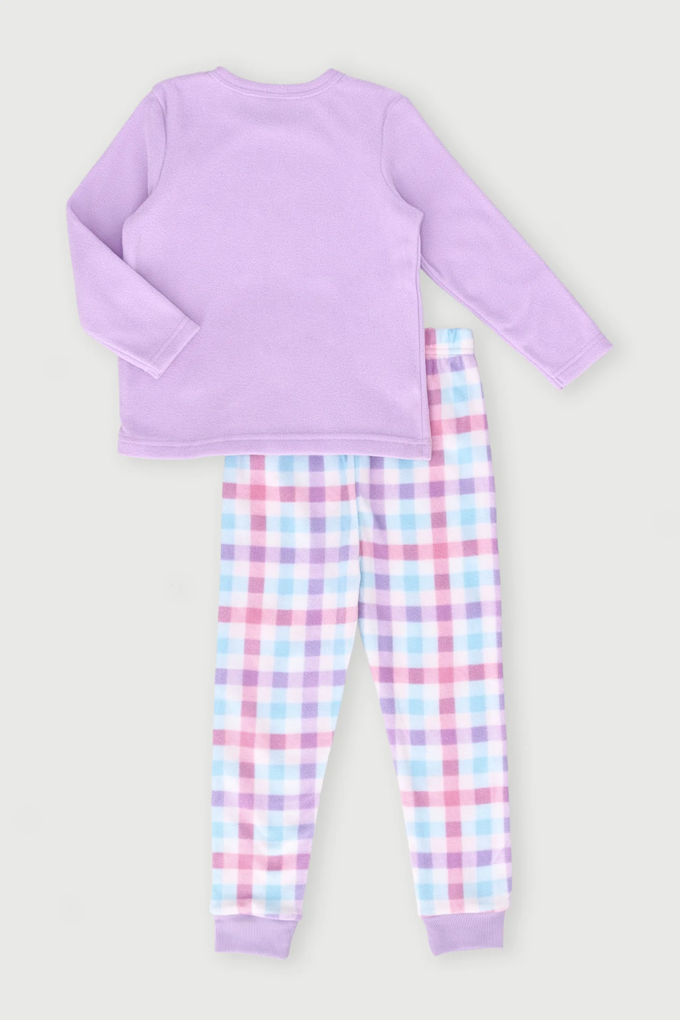 Pre-Girls Check Bunny Sleep Set - Lilac - Image 2