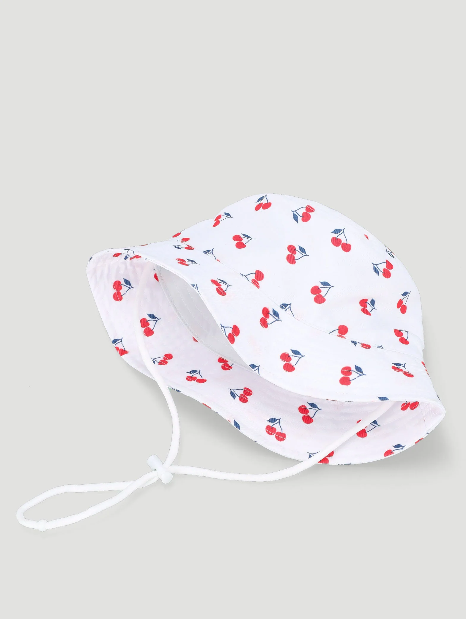 Pre-Girls Cherries Bucket Hat - Cream - Image 2