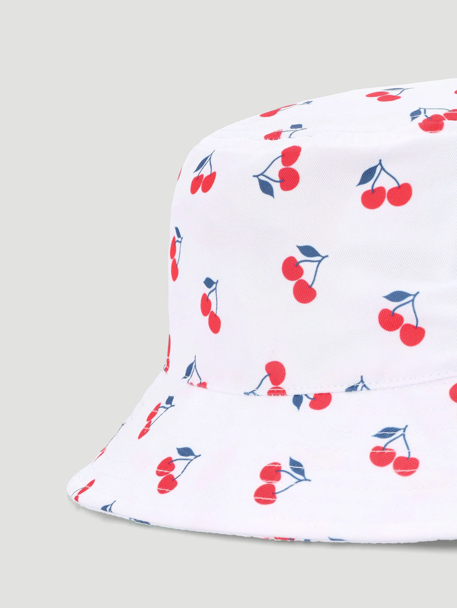 Pre-Girls Cherries Bucket Hat - Cream - Image 3