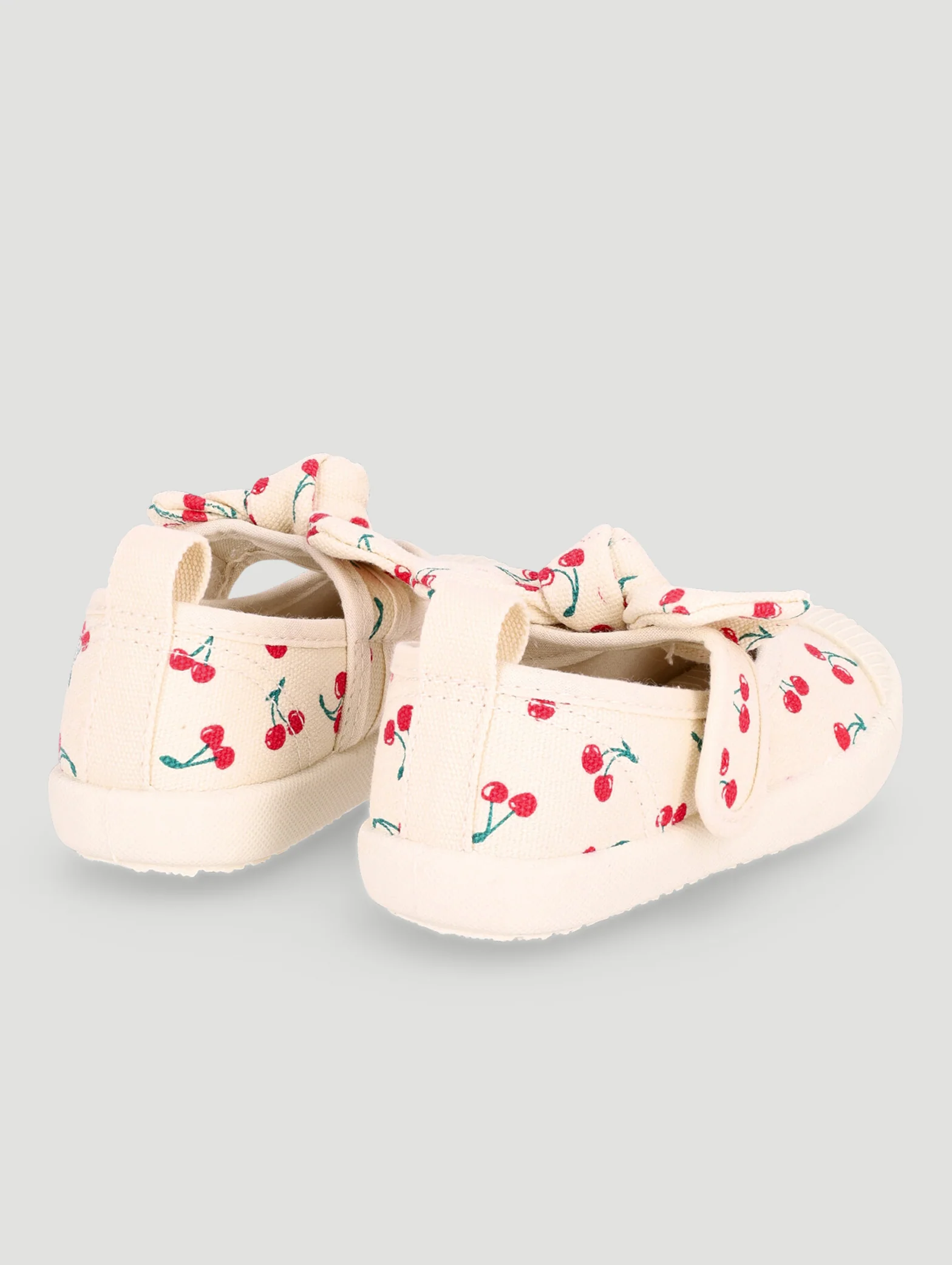 Pre-Girls Cherry Print Sneaker - Cream - Image 2