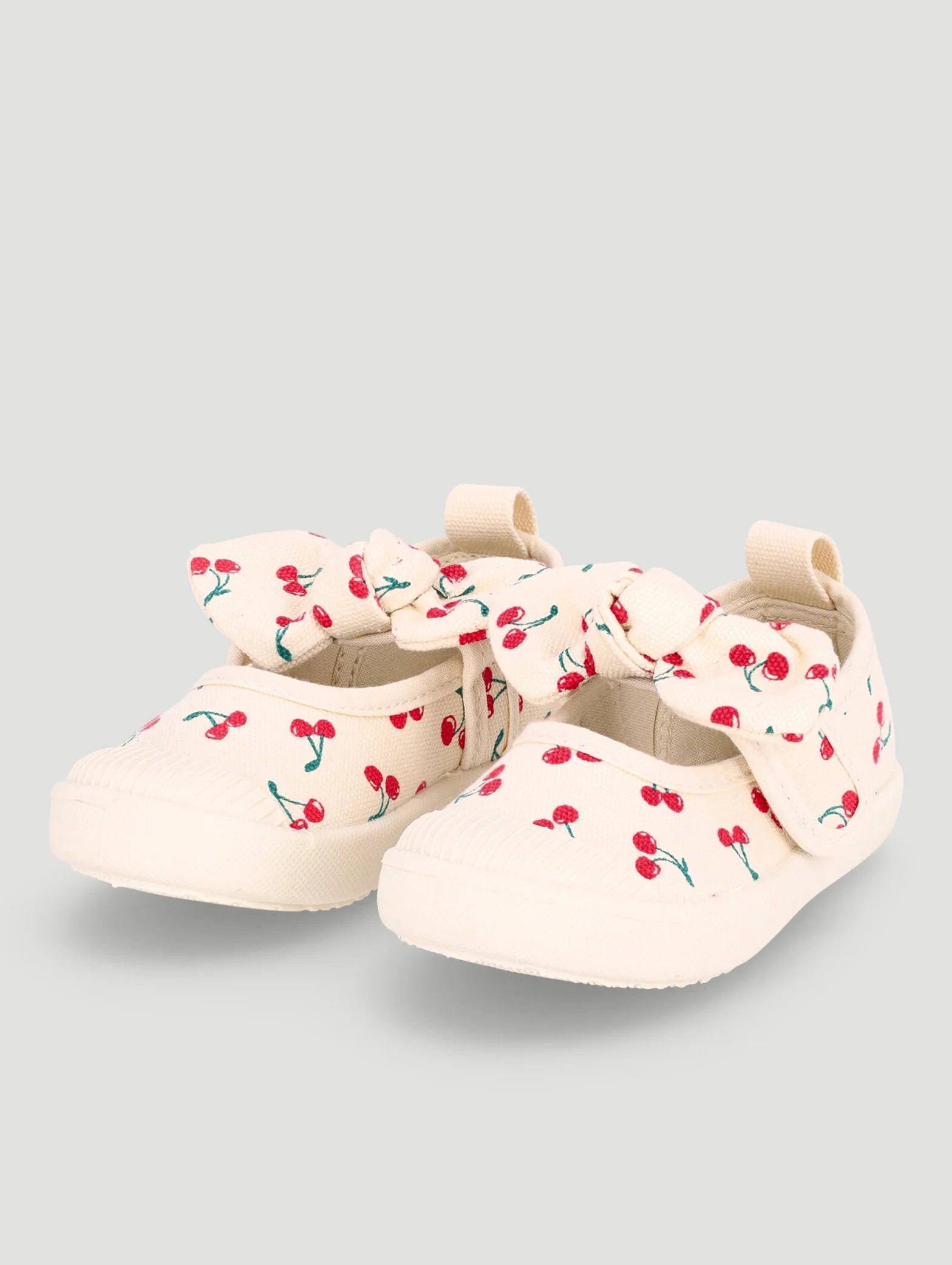 Pre-Girls Cherry Print Sneaker - Cream - Image 3