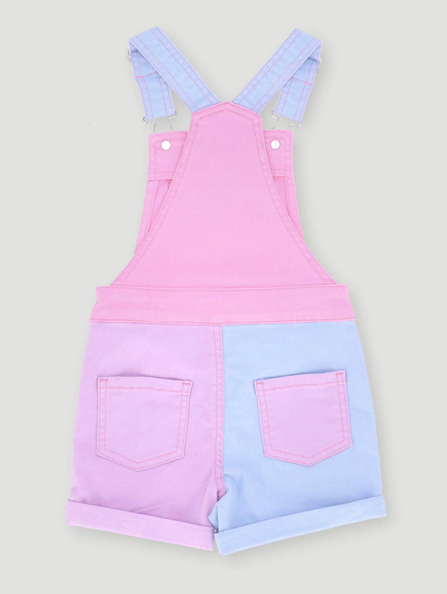 Pre Girls Colour Block Dungaree - Multi - Image 2
