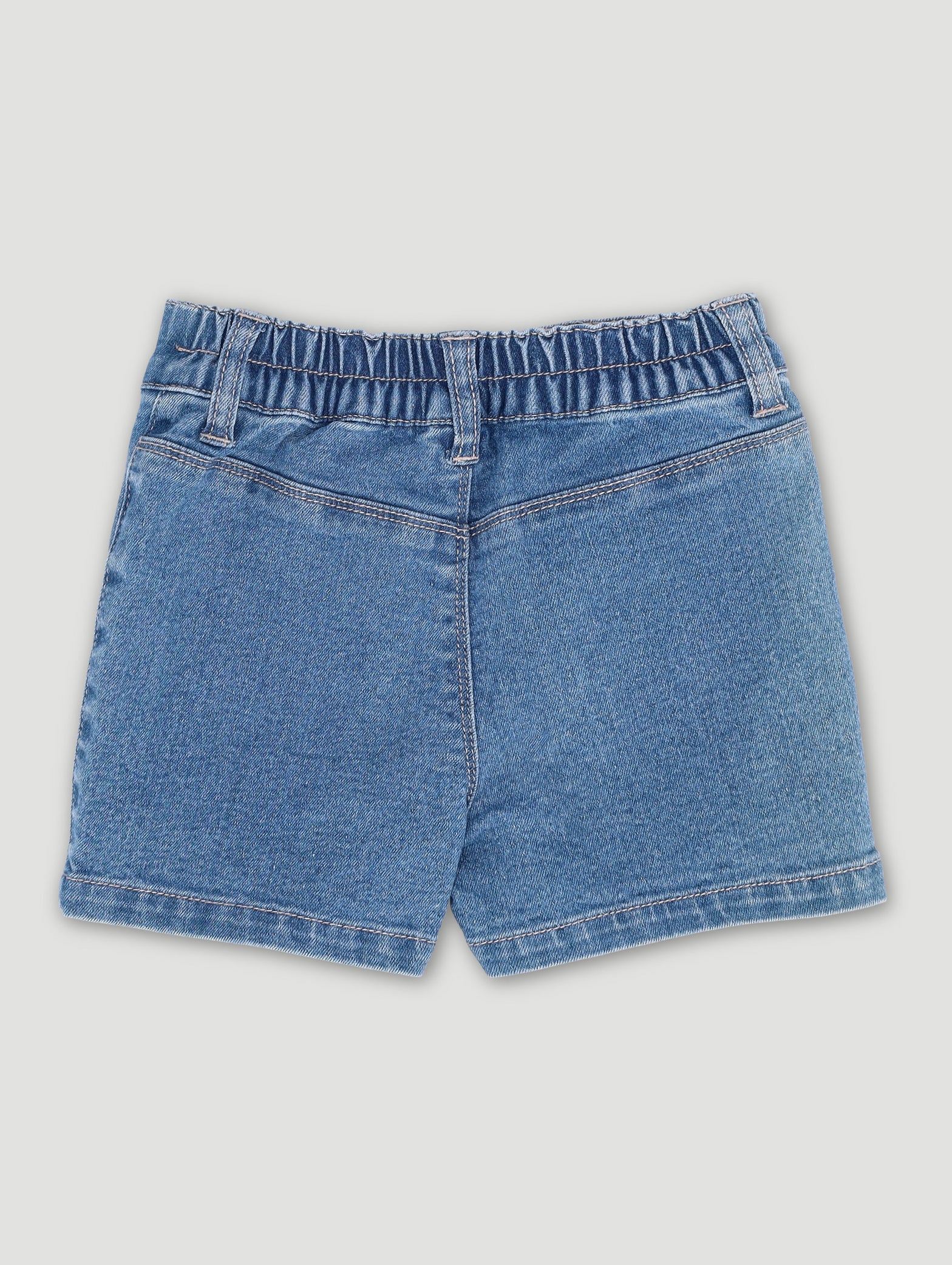 Pre-Girls Core Cheeky Front Pocket Shorts - Mid Blue - Image 2