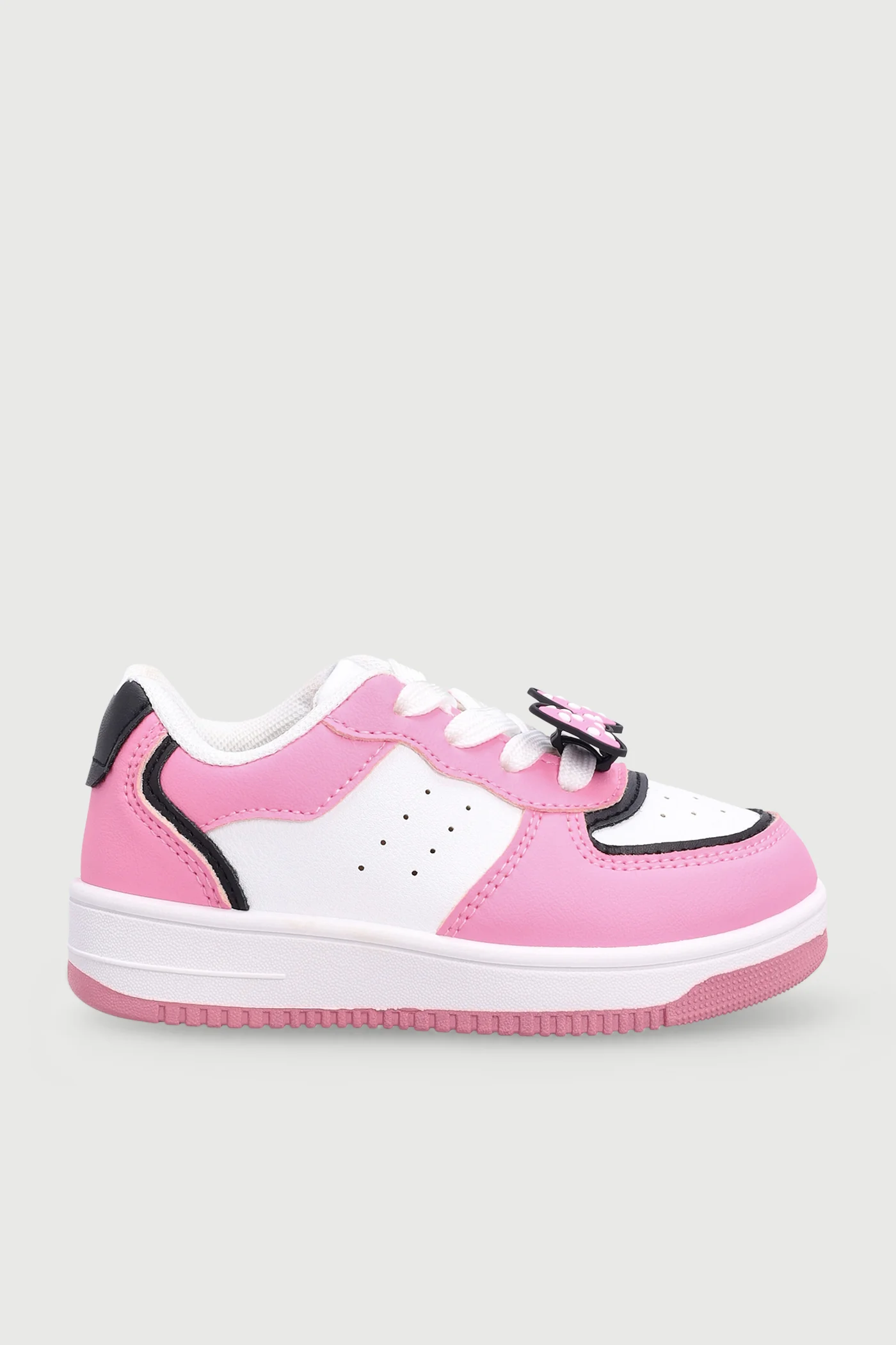 Pre-Girls Court Sneaker - Pink/Black - Image 3