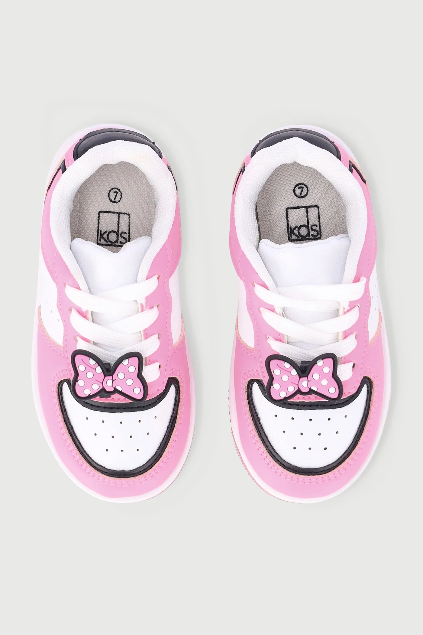 Pre-Girls Court Sneaker - Pink/Black - Image 5
