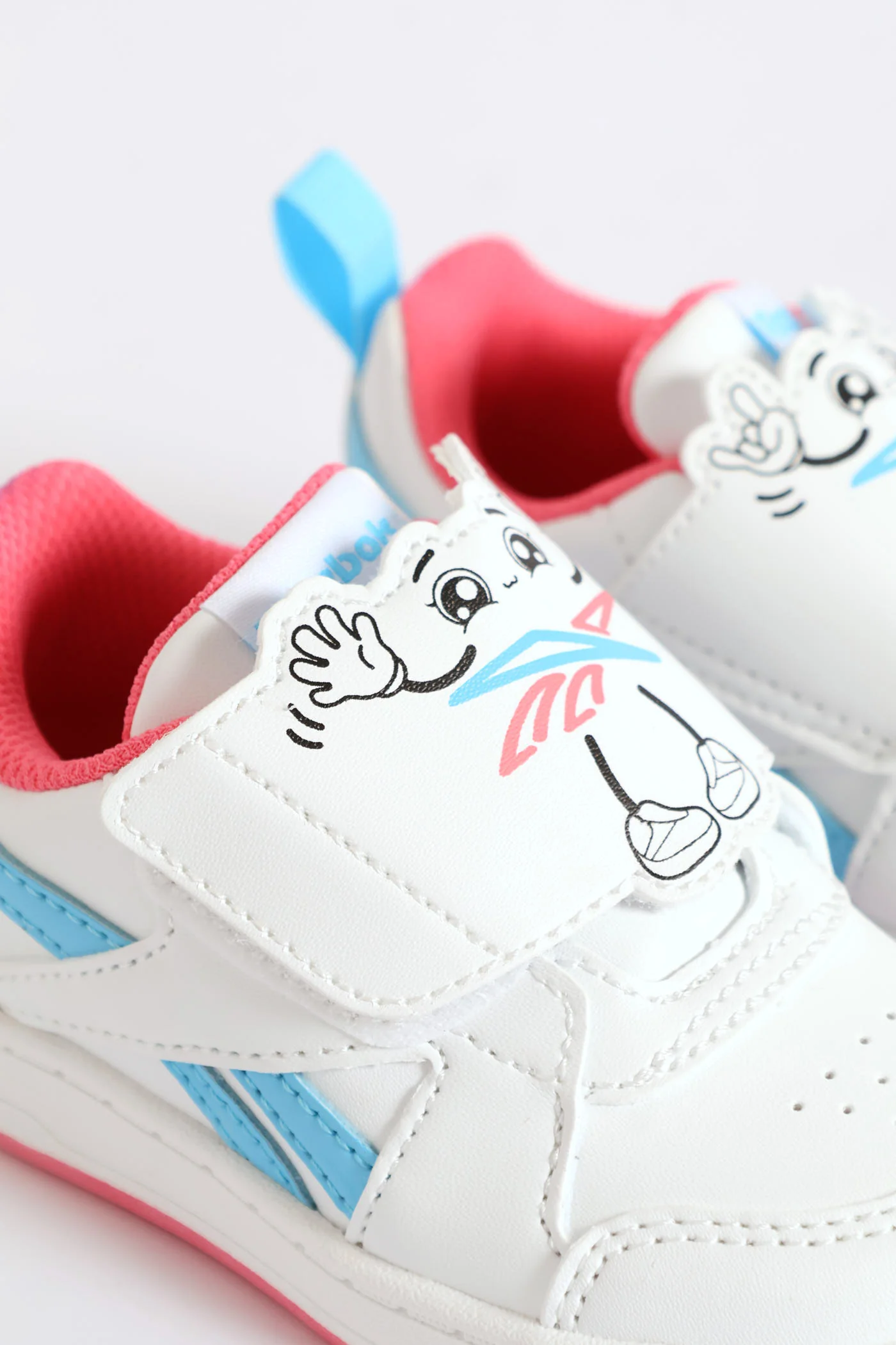 Pre-Girls Court Sneaker - White/Pink - Image 2