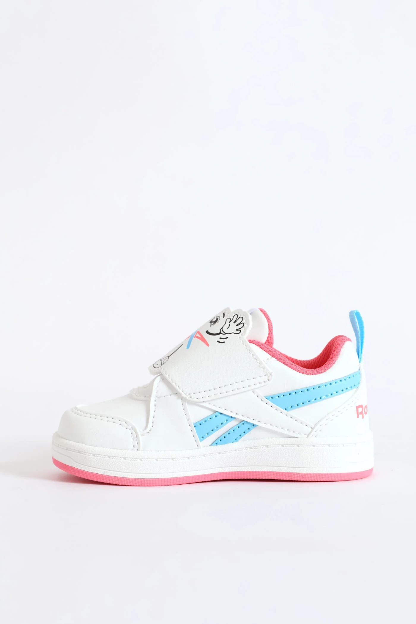 Pre-Girls Court Sneaker - White/Pink - Image 4