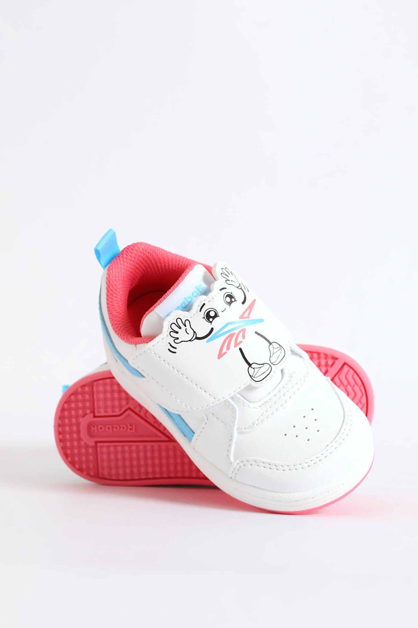 Pre-Girls Court Sneaker - White/Pink - Image 6