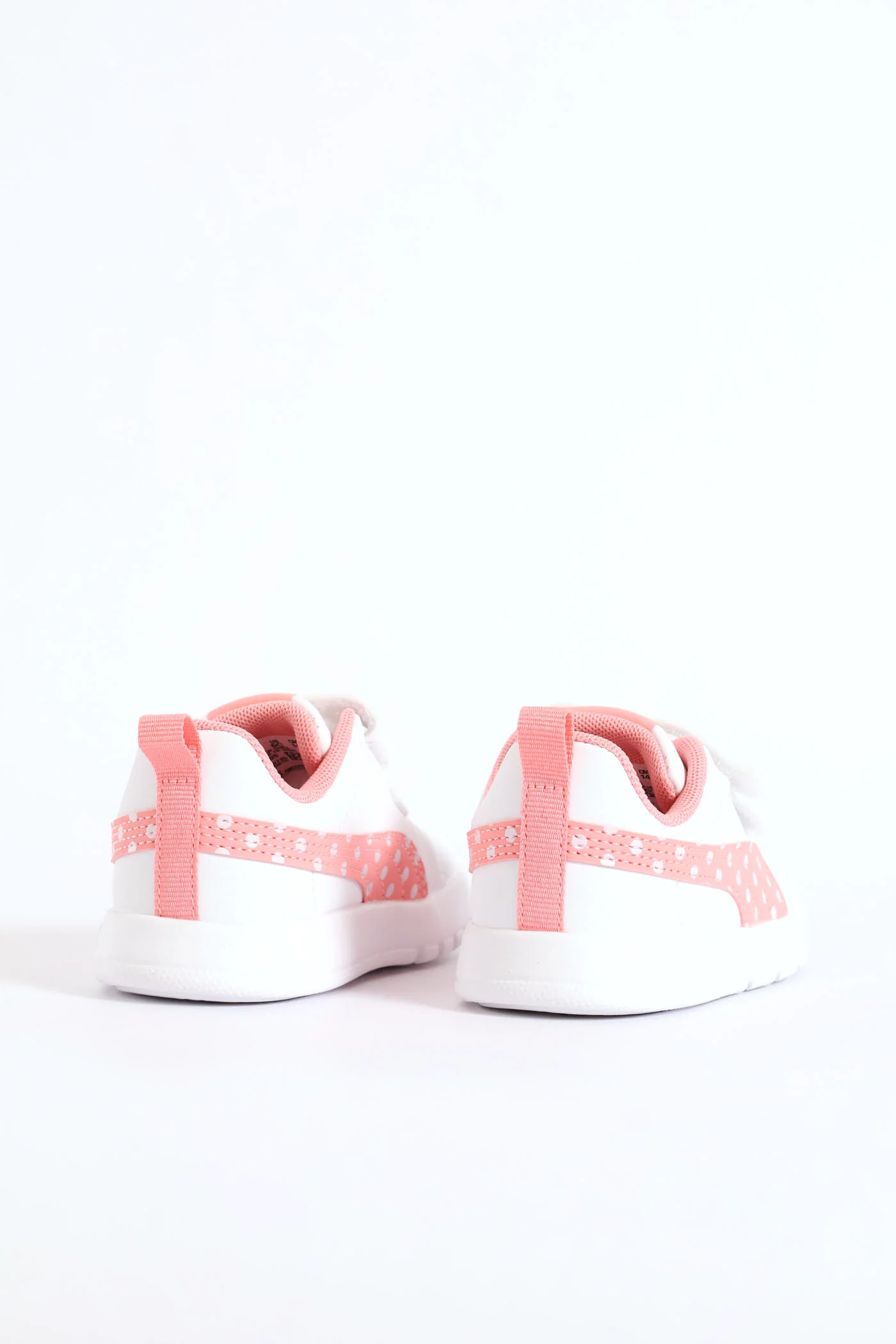 Pre-Girls Courtflex V3 Dotty V Sneaker - White/Pink - Image 2
