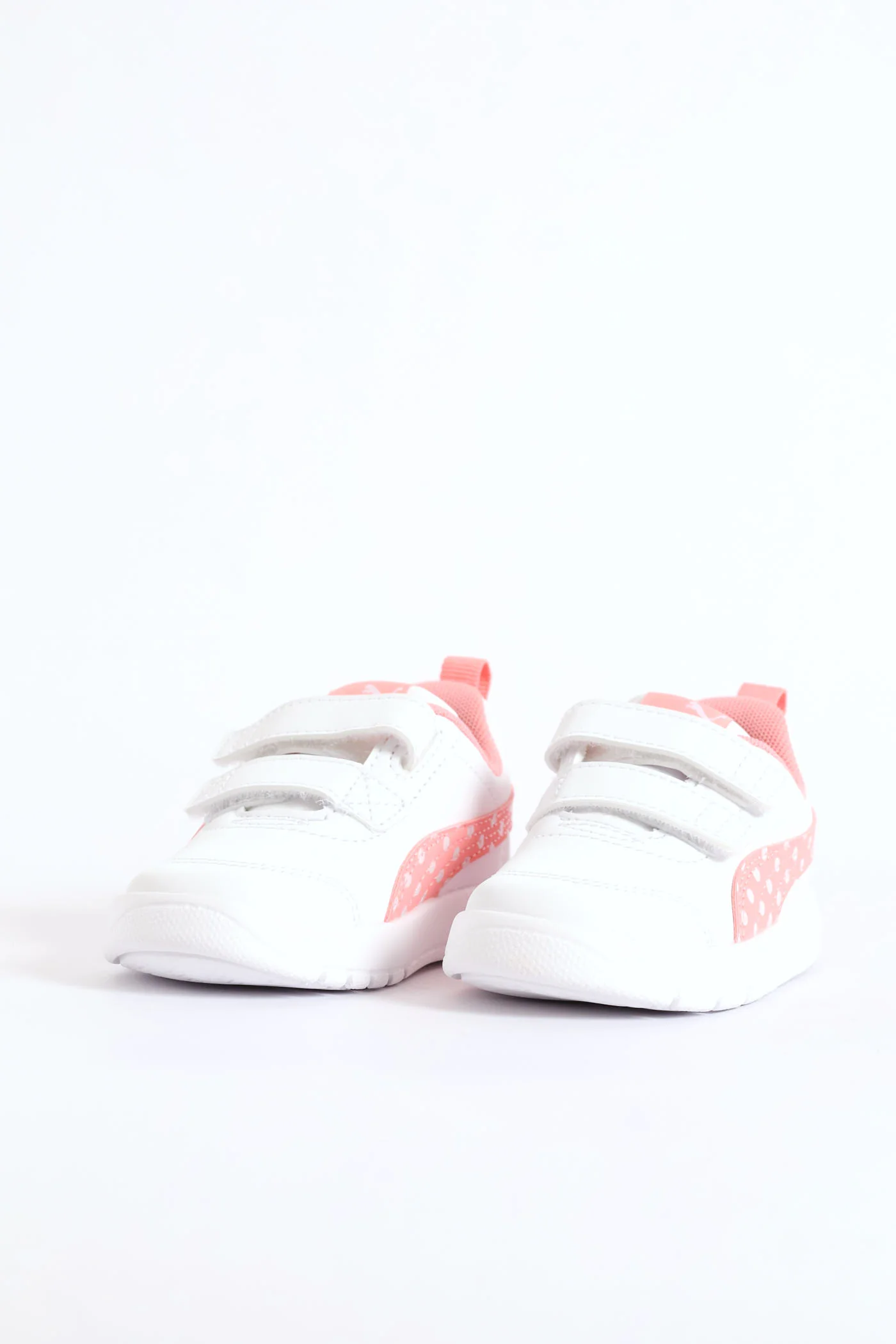 Pre-Girls Courtflex V3 Dotty V Sneaker - White/Pink - Image 3