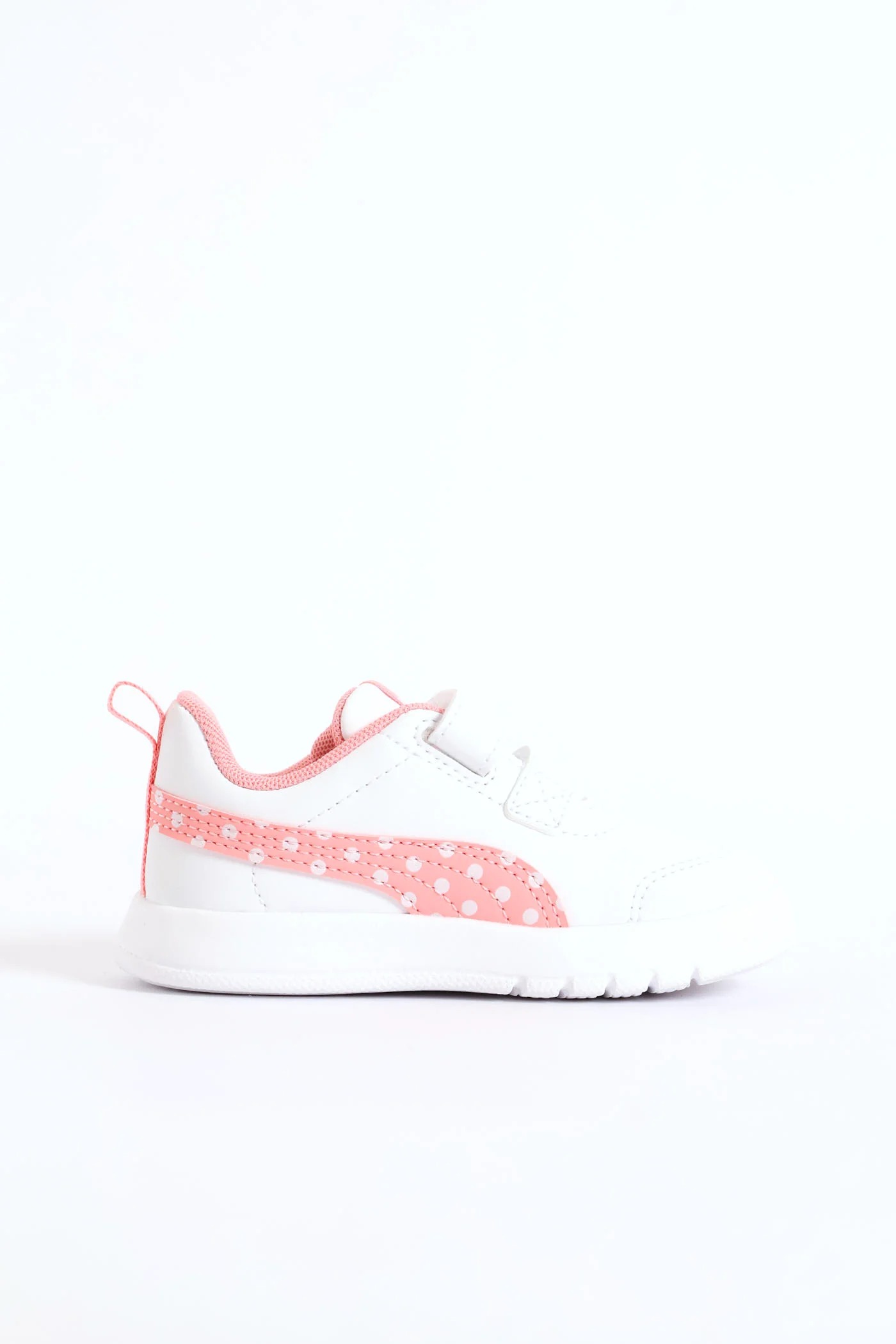 Pre-Girls Courtflex V3 Dotty V Sneaker - White/Pink - Image 4