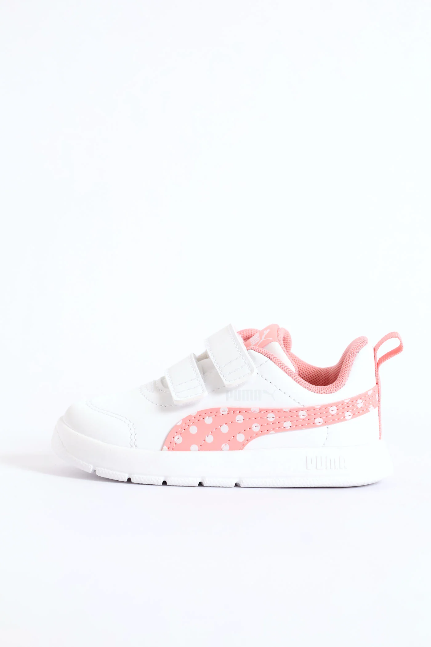 Pre-Girls Courtflex V3 Dotty V Sneaker - White/Pink - Image 5