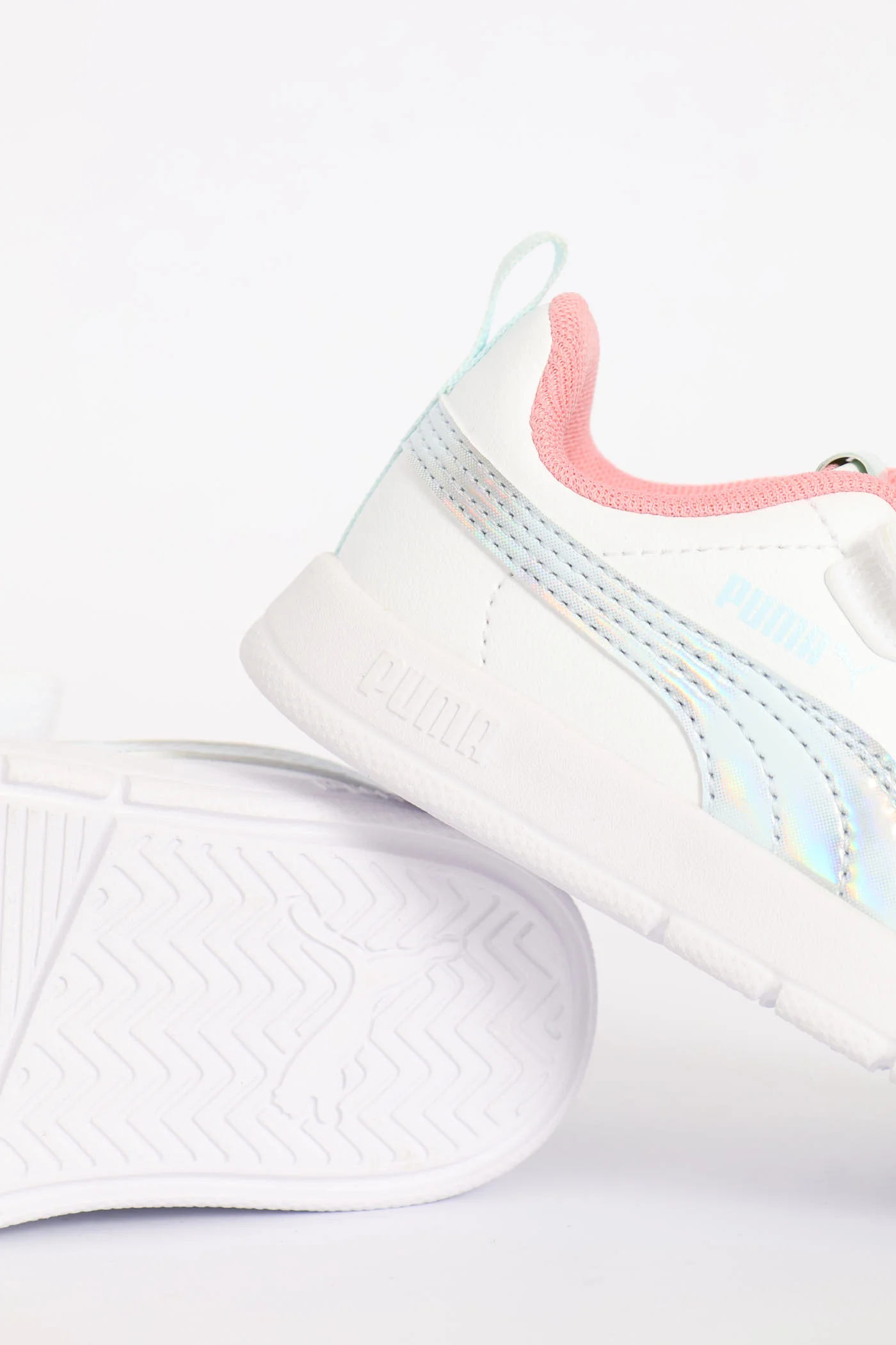 Pre-Girls Courtflex V3 Space Belle V Sneaker - White - Image 6