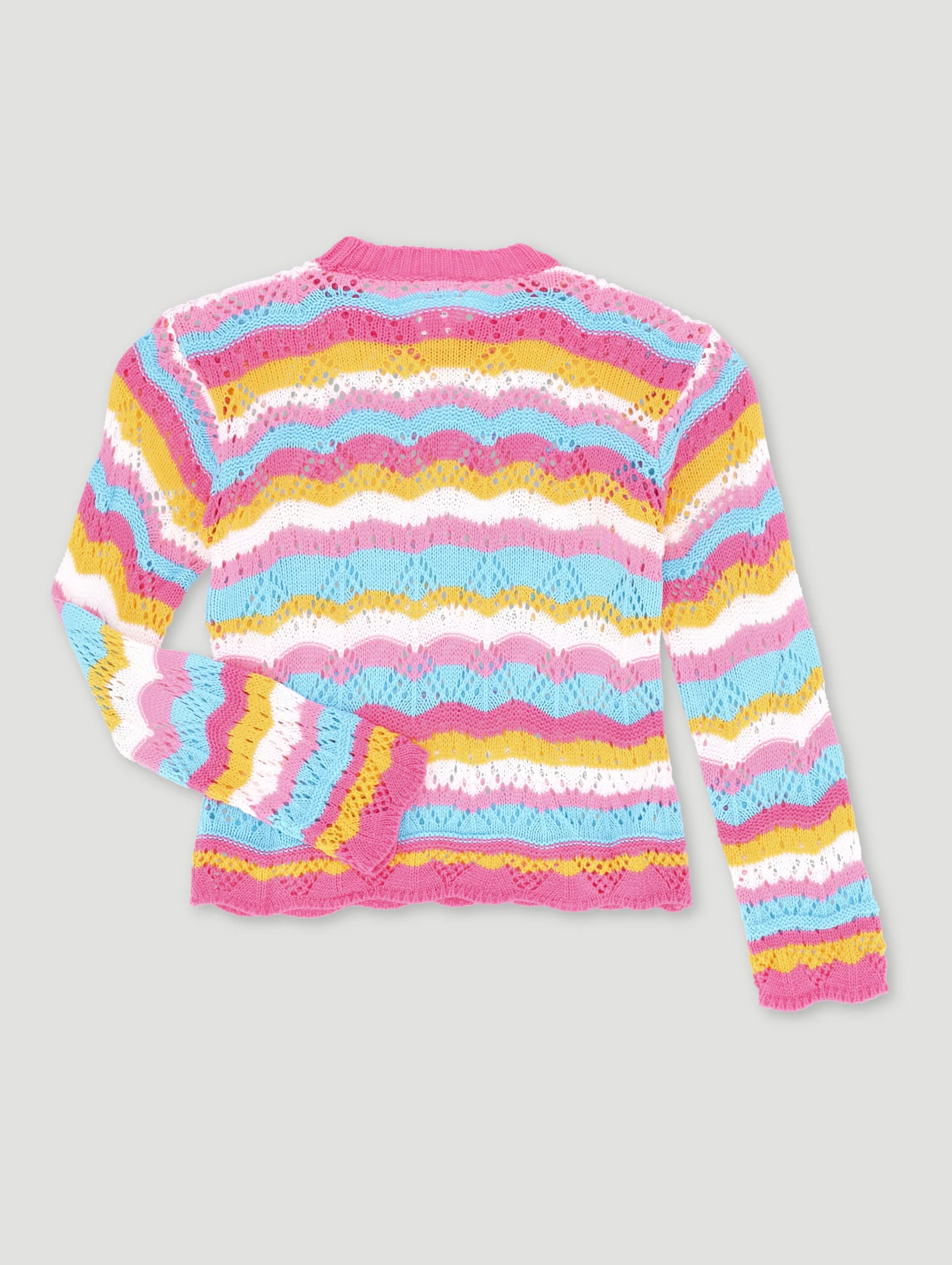 Pre-Girls Crochet Jersey - Multi - Image 2