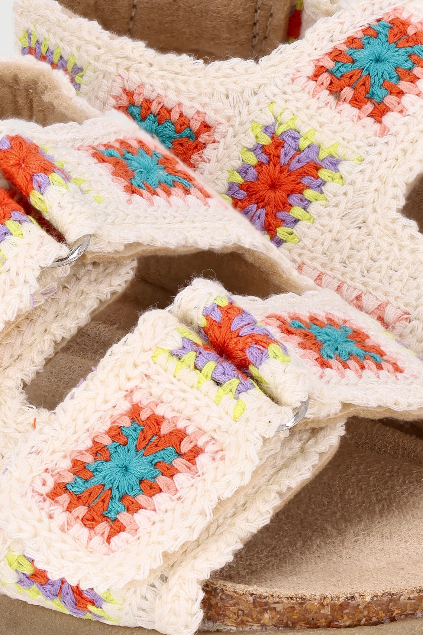 Pre-Girls Crotchet Sandal - Cream - Image 3