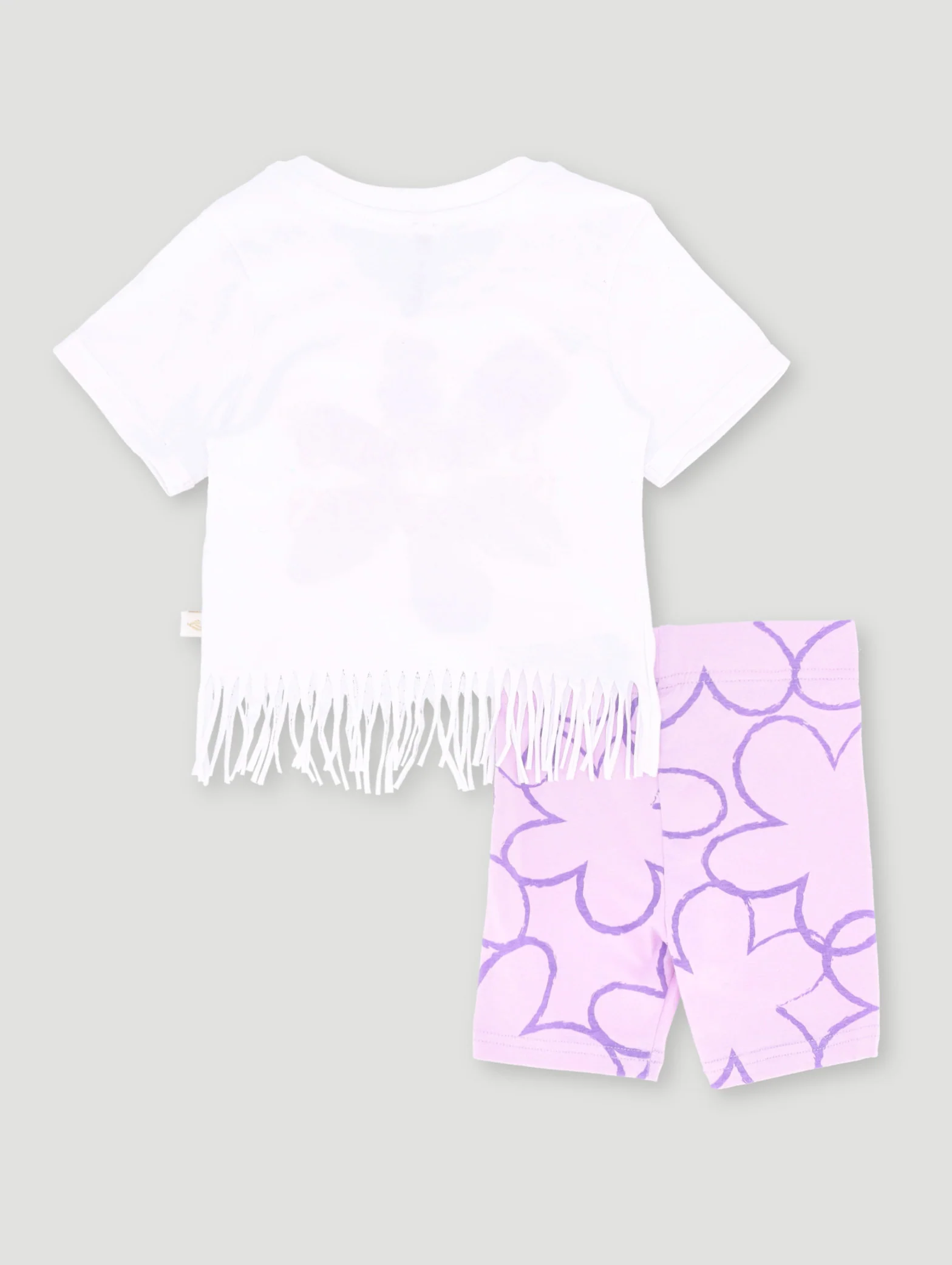 Pre-Girls Cycle Short & Tee Set - Lilac - Image 2