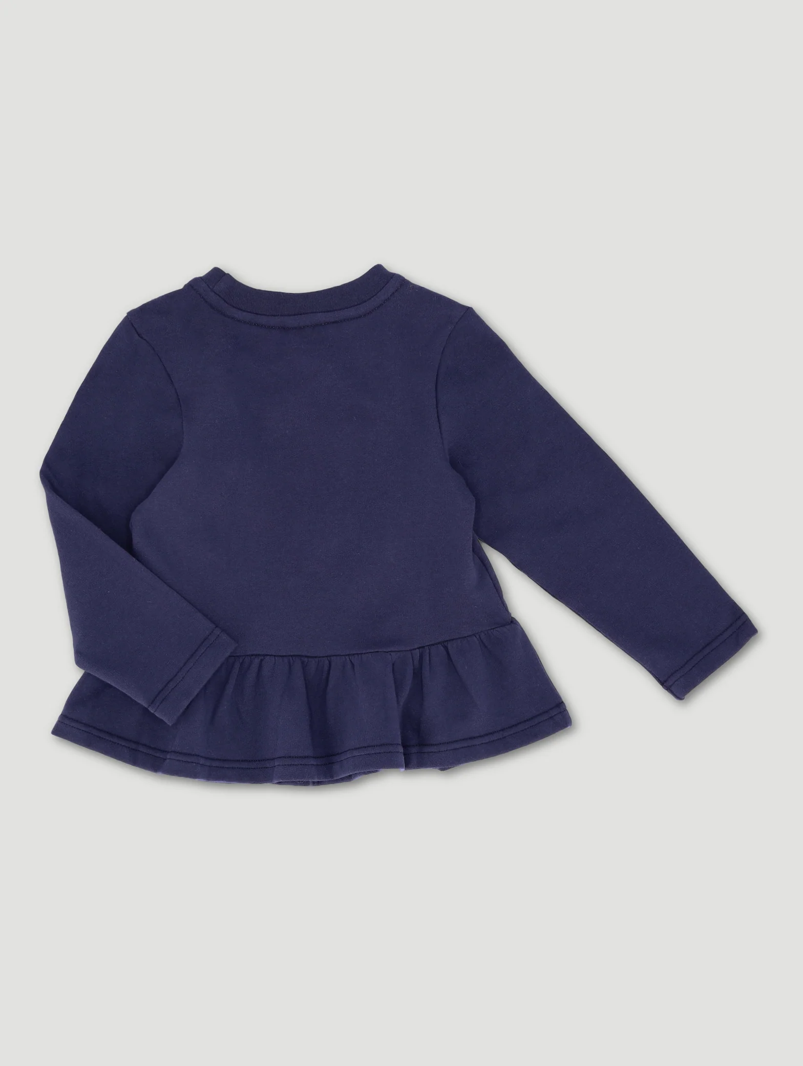 Pre-Girls Danasoli Long Sleeve Peplum Tee - Navy - Image 2