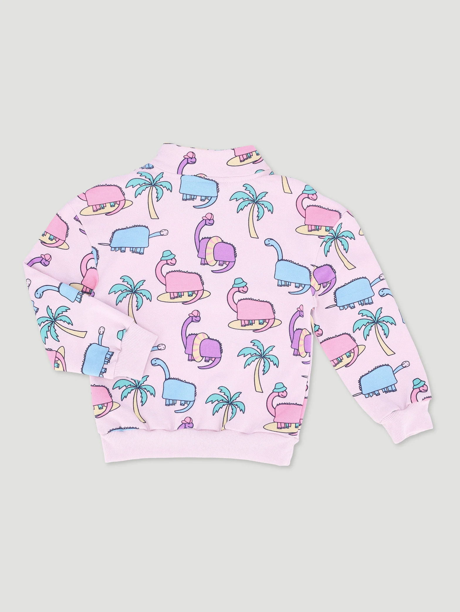 Pre-Girls Danasoli Turtle Neck Print Track Top - Lilac - Image 2