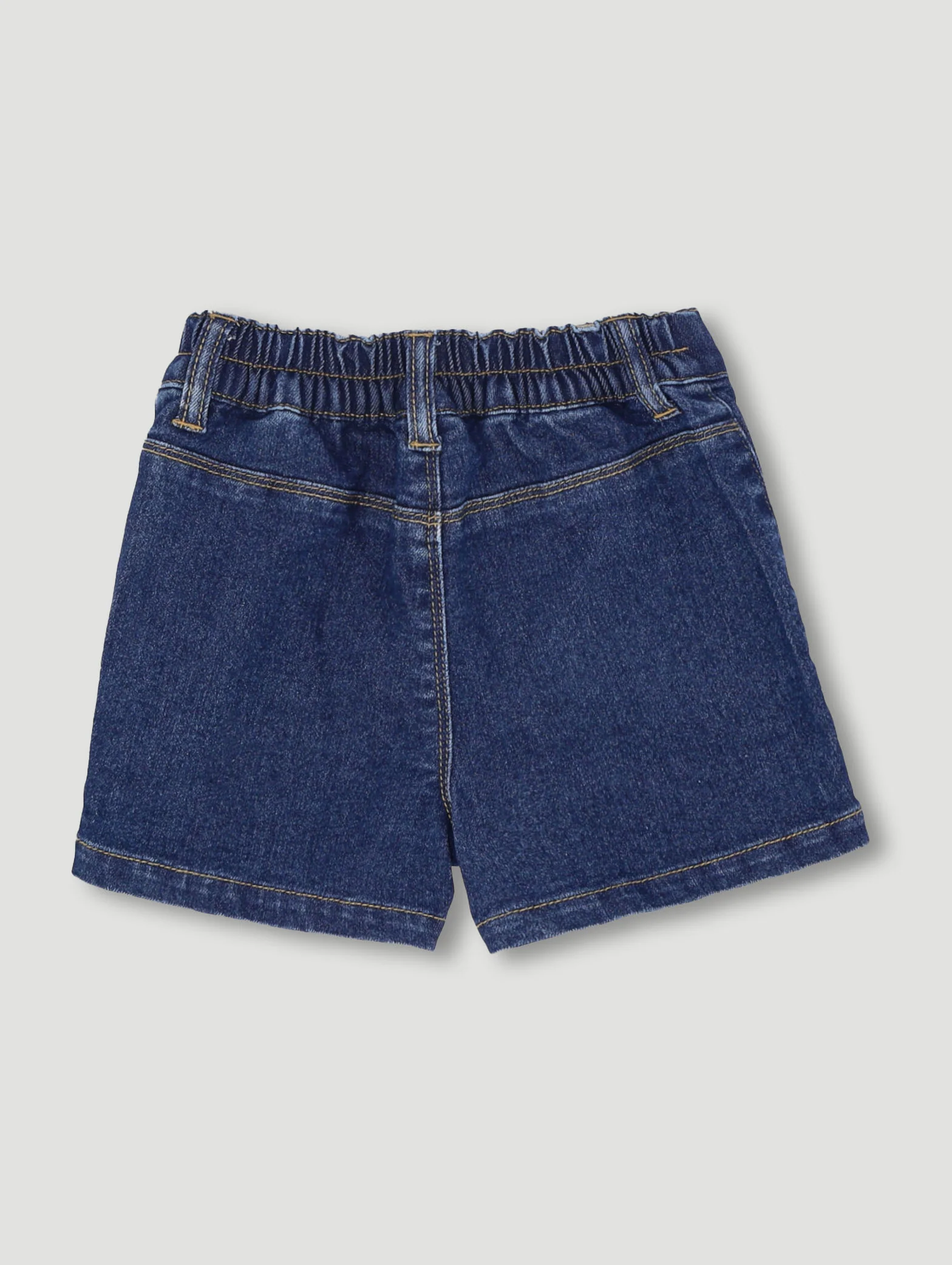 Pre-Girls Dark Wash Cheeky Short - Blue - Image 2