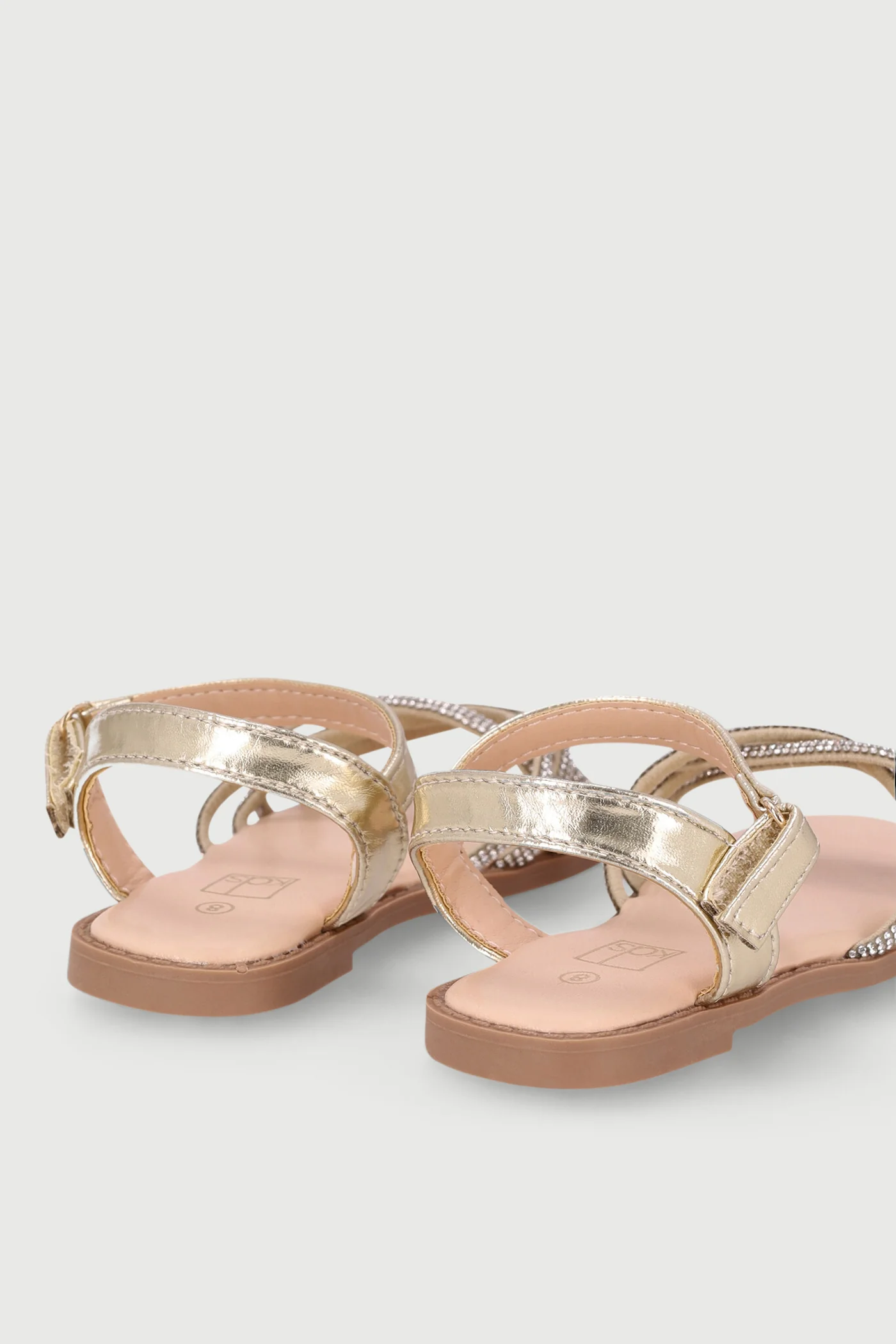 Pre-Girls Diamante Sandal - Gold - Image 5
