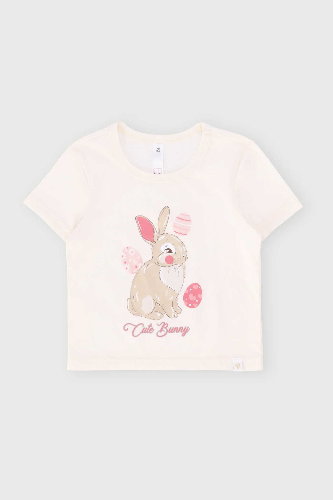 Pre Girls Easter Bunny Tee - Cream - Image 2