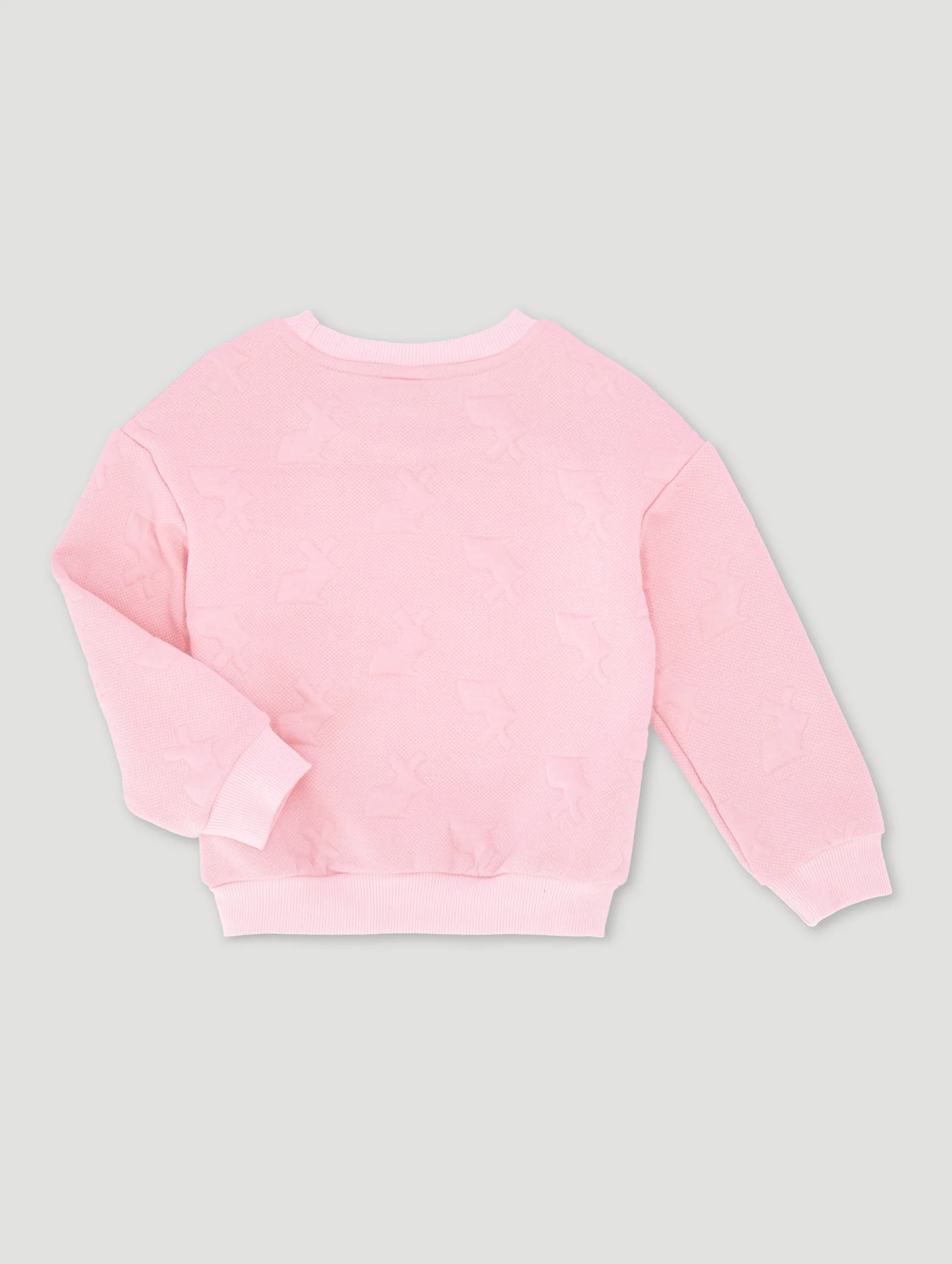 Pre-Girls Emboss Bunny Sequin Applique Tracktop - Pink - Image 2