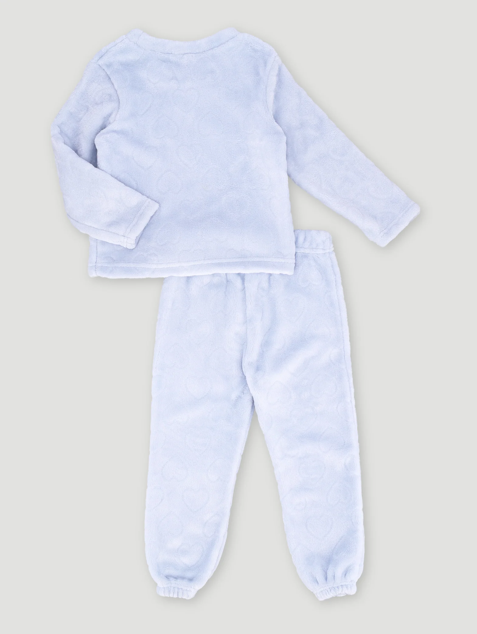 Pre-Girls Embossed Heart Sleep Set - Blue - Image 2