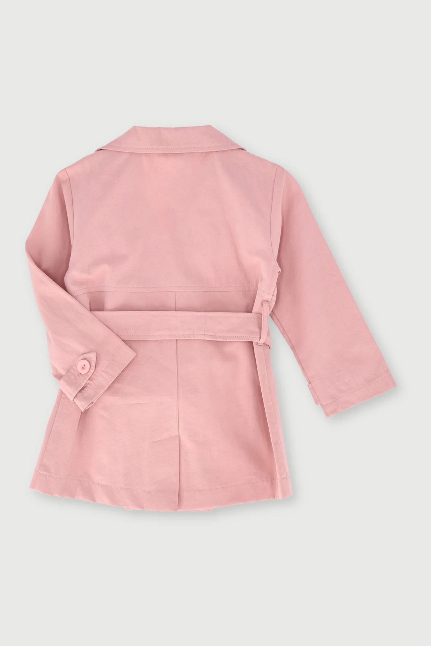Pre-Girls Fashion Trench Coat  - Pink - Image 2