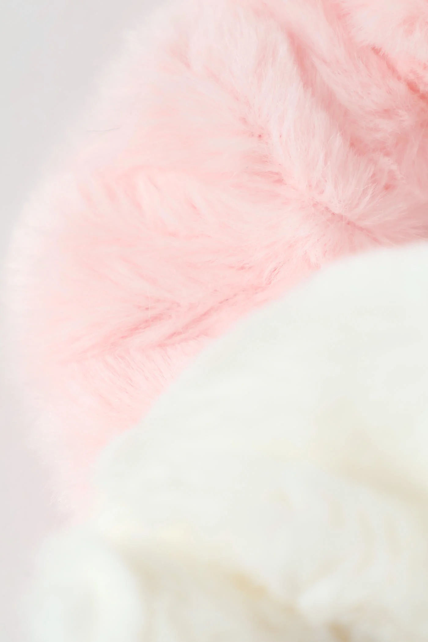 Pre-Girls Faux Fur Scrunchie - White - Image 3